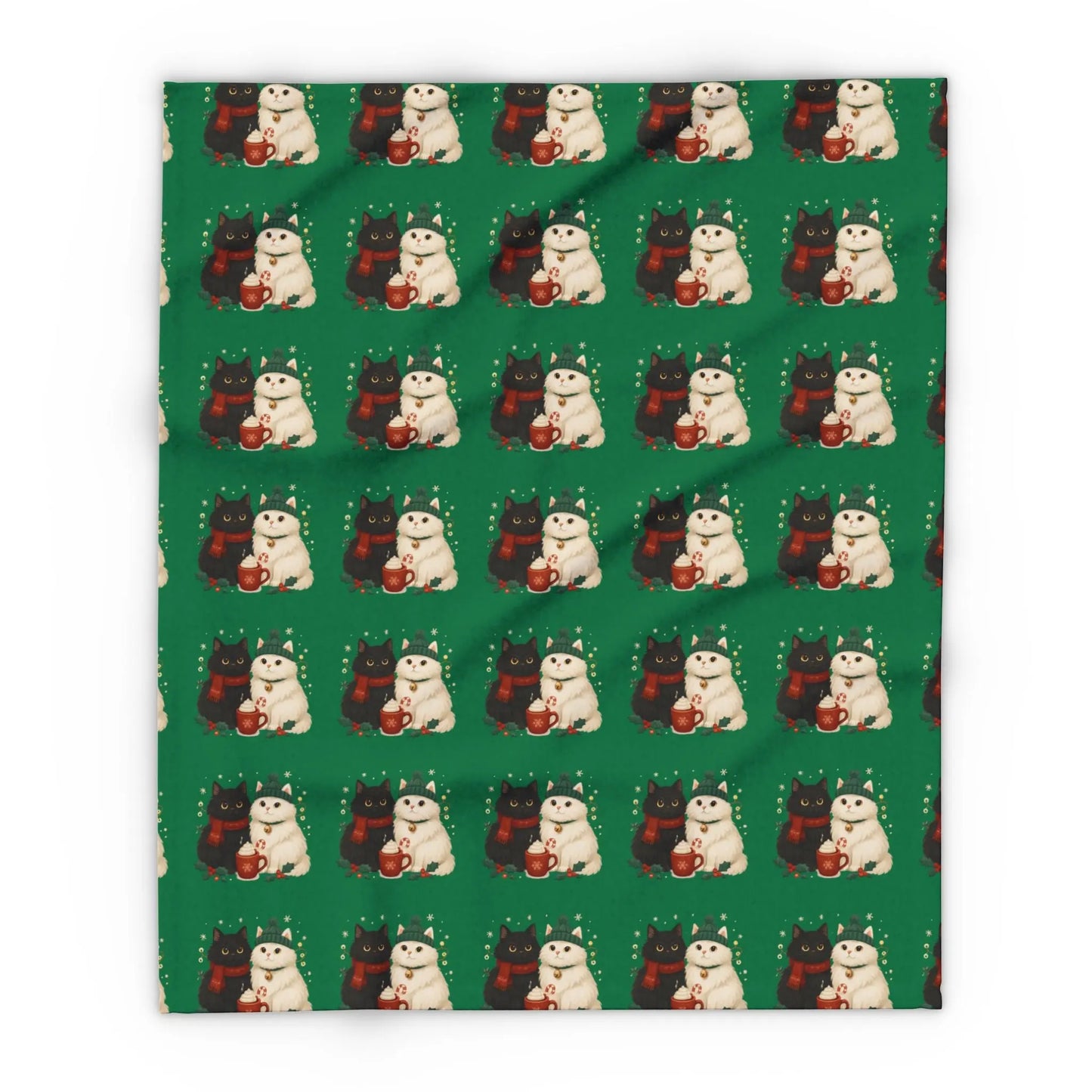 Christmas Polar Bear Fleece Blanket – Cute Holiday Arctic Pattern Printify