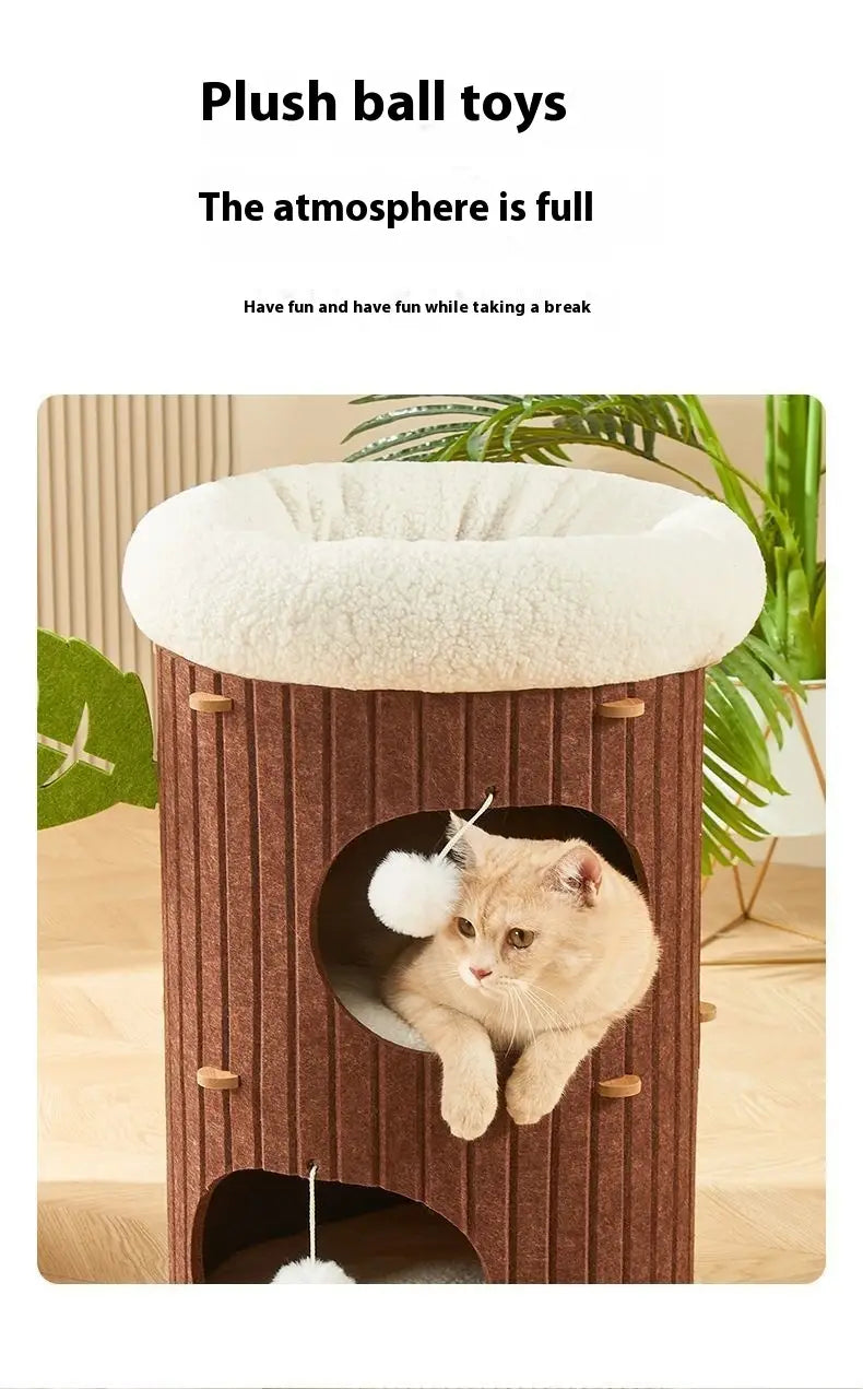 Cat Scratch Board Felt Nest Four Seasons Universal Tree Pet Supplies