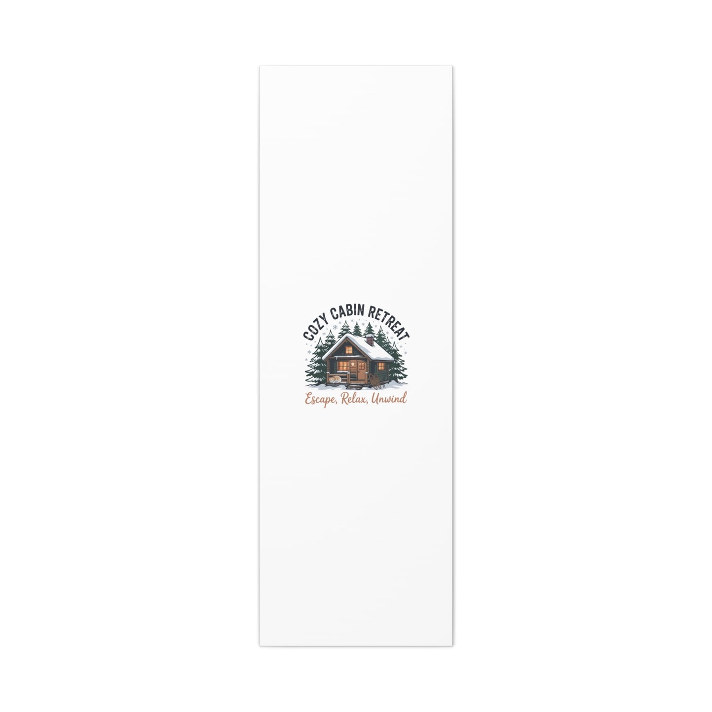 Cozy Cabin Retreat Log Cabin Art Print | Matte Canvas Stretched, 1.25" Printify