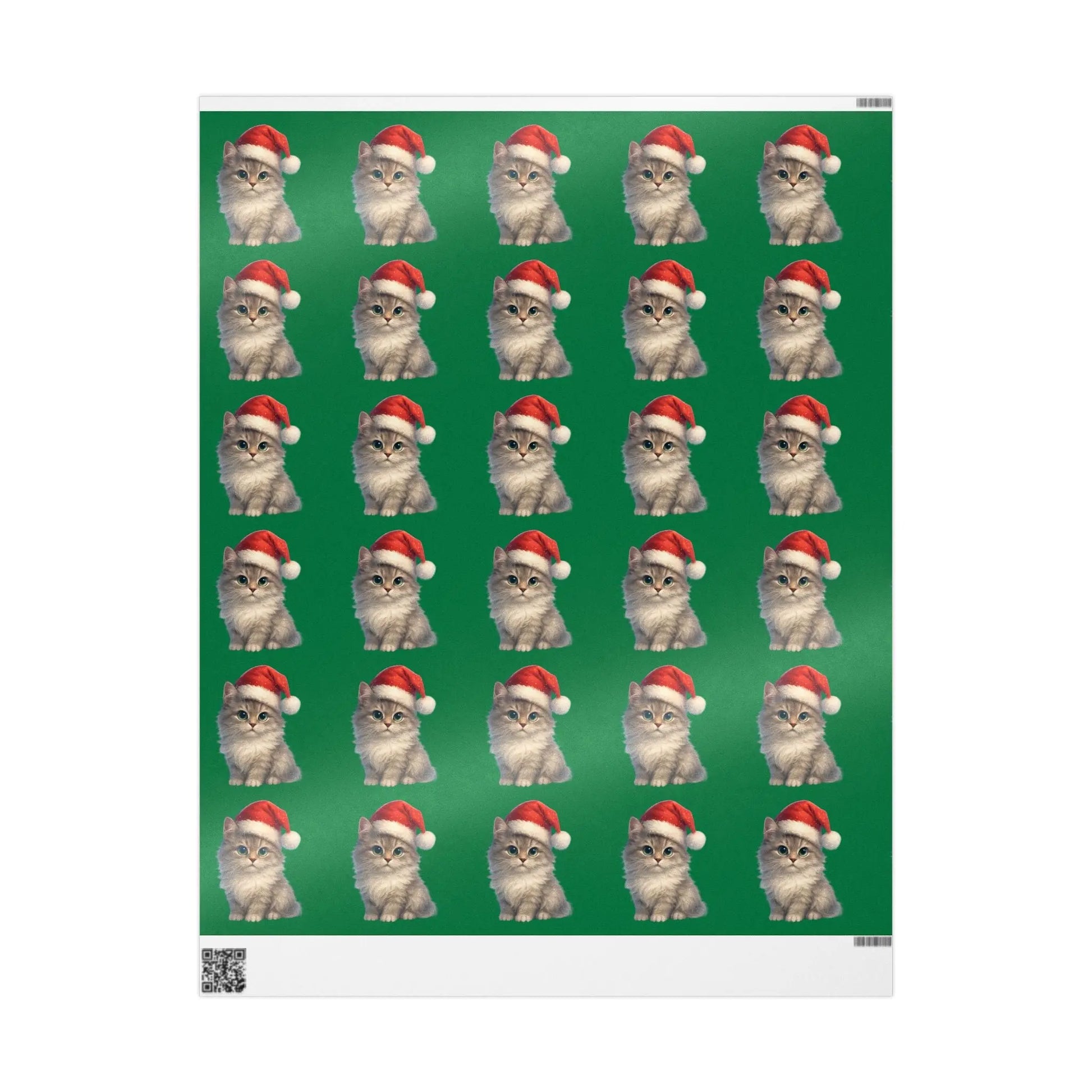 Wrapping Papers - Festive Holiday with Cute Santa Pets Printify