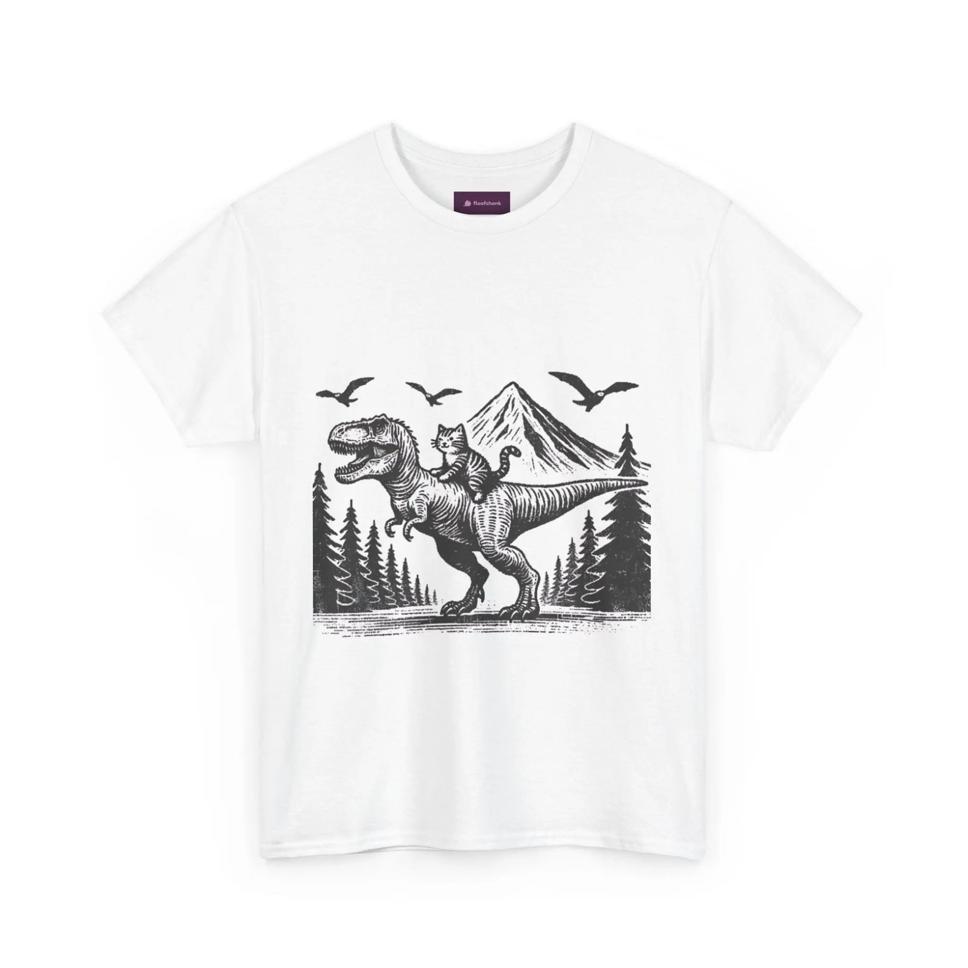 Dinosaur Cat Tee Printify