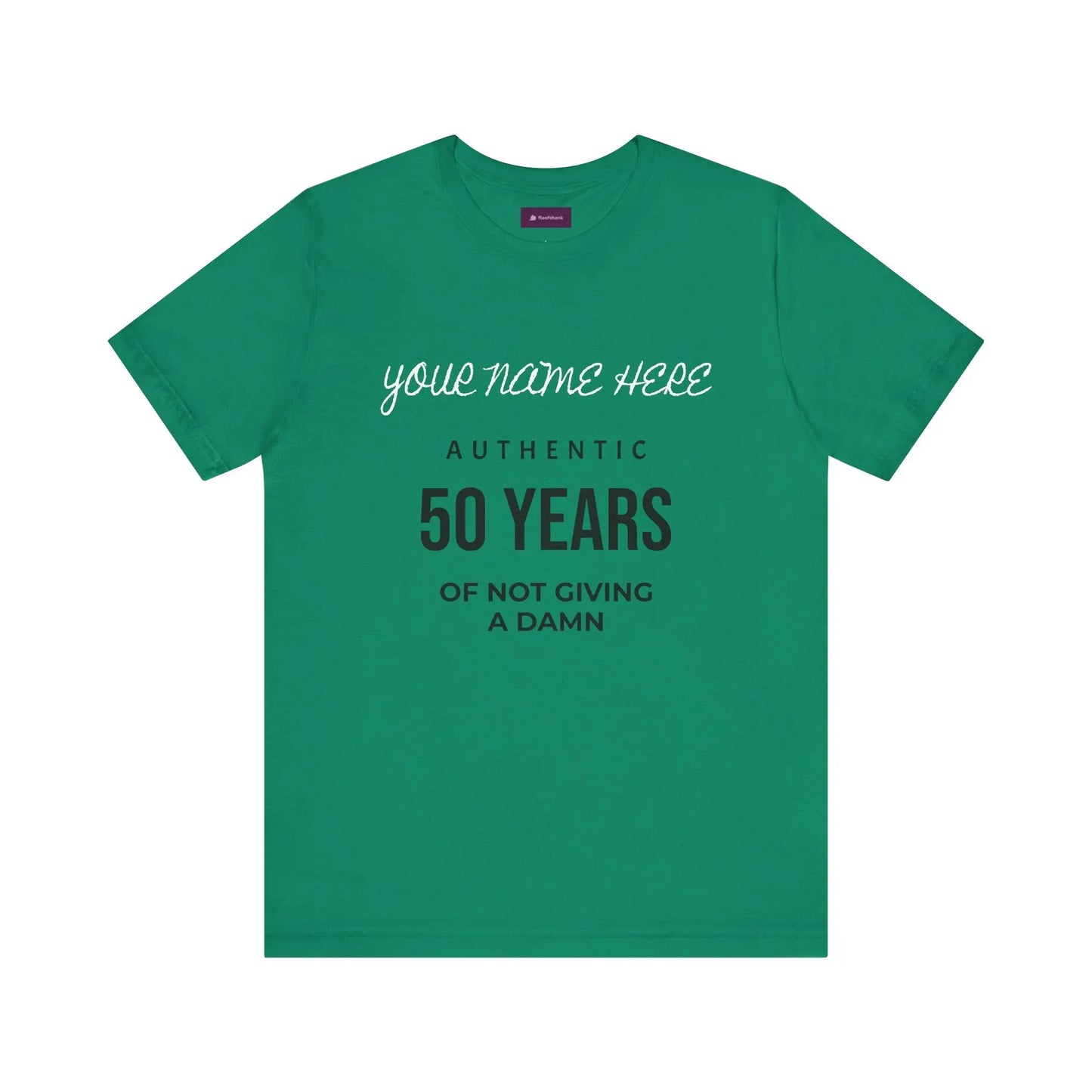 50 Years of Not Giving a Damn T-Shirt — Custom Name 50th Birthday Tee Printify