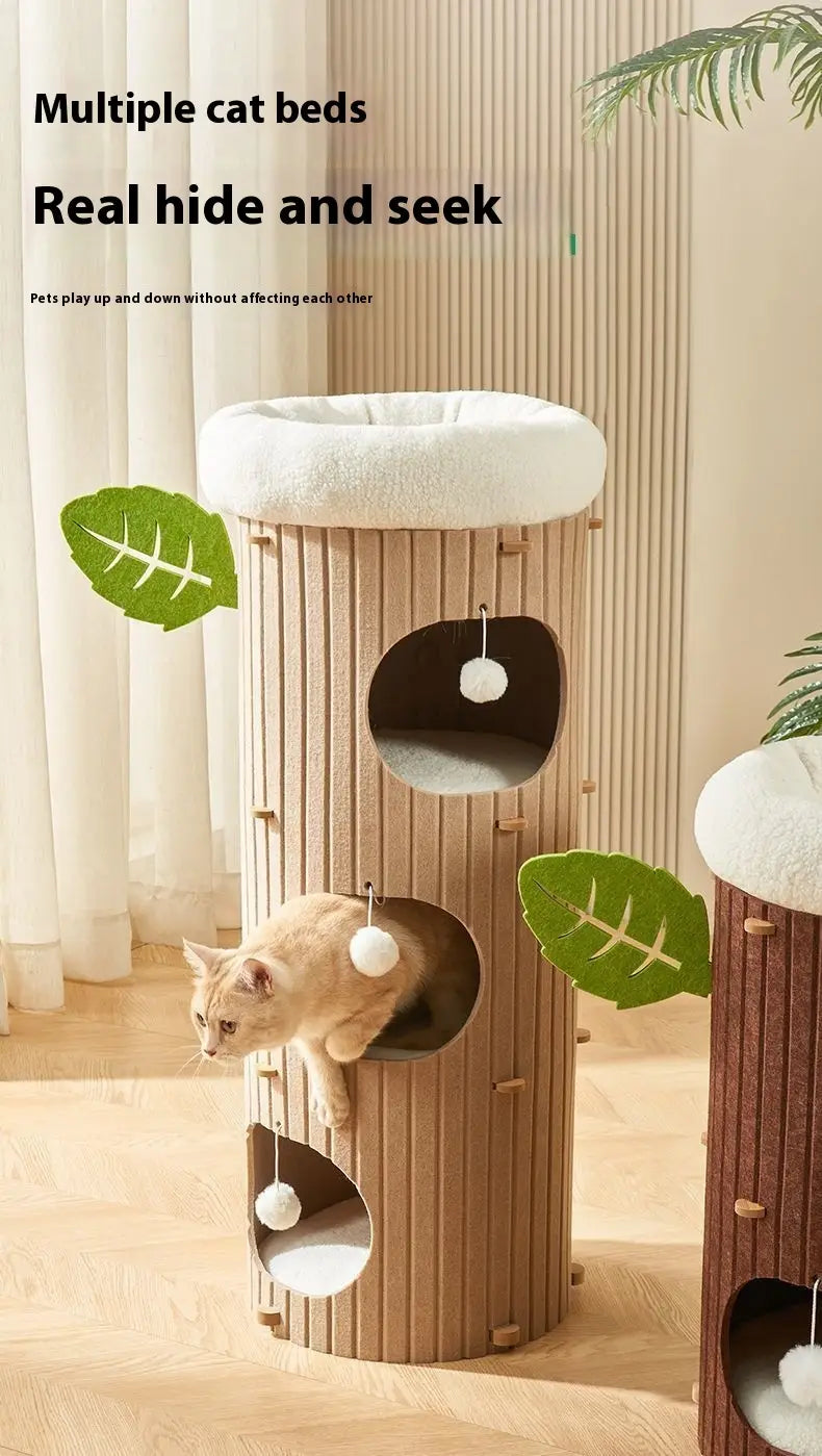 Cat Scratch Board Felt Nest Four Seasons Universal Tree Pet Supplies