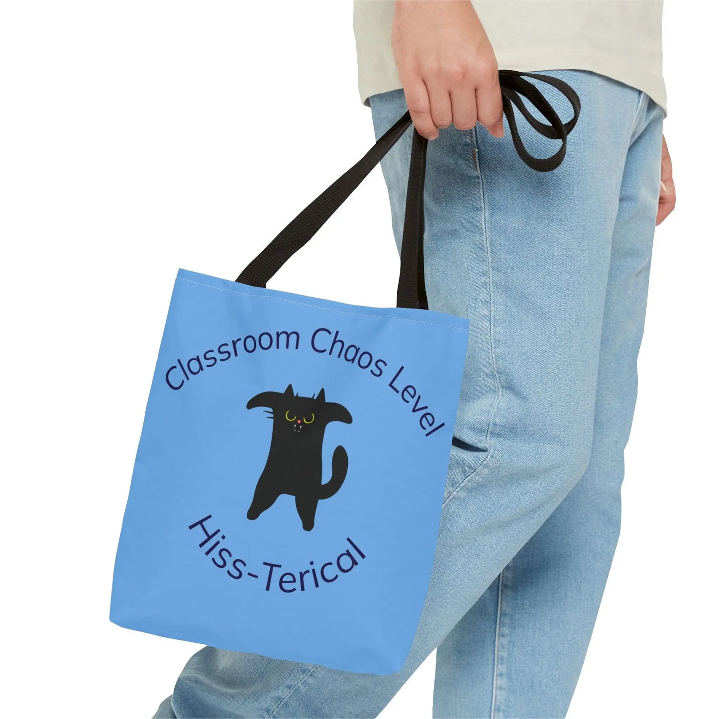 Tote Bag - Classroom Chaos Level Hiss-terical Tote for Teachers Printify