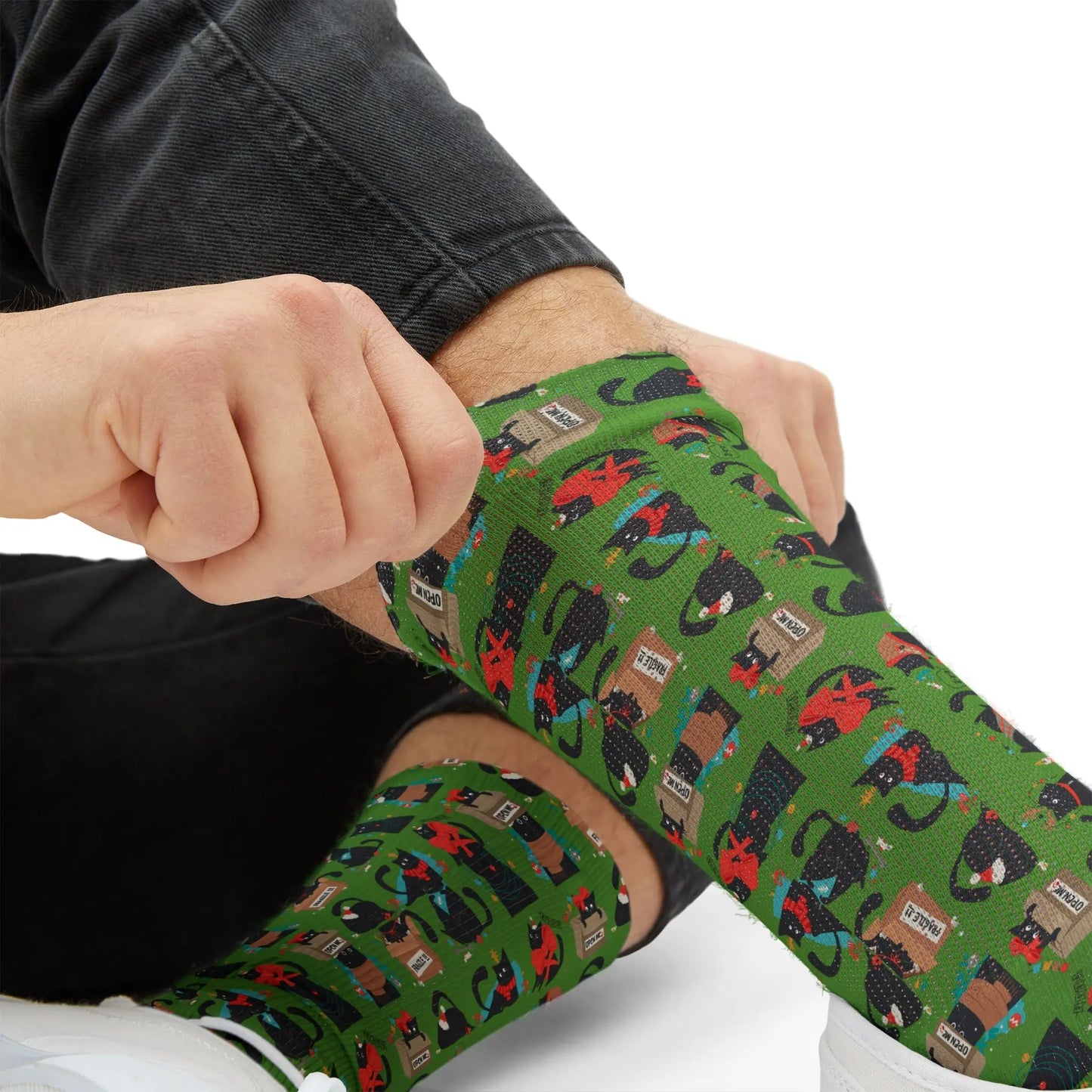 Copy of Holiday Cat Sublimation Socks Printify
