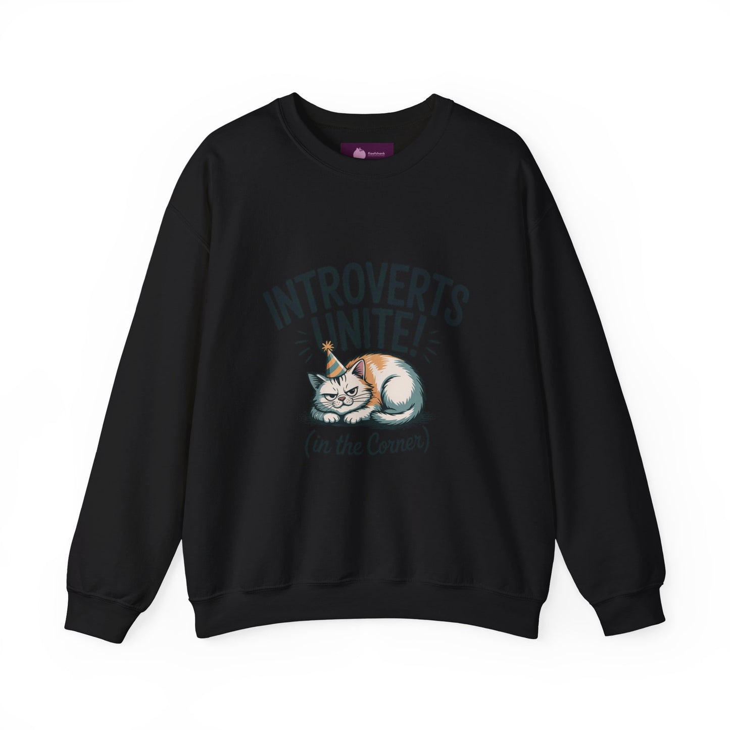Introverts Unite (In The Corner) Sweatshirt | funny holiday shirt, party small talk jokes Printify