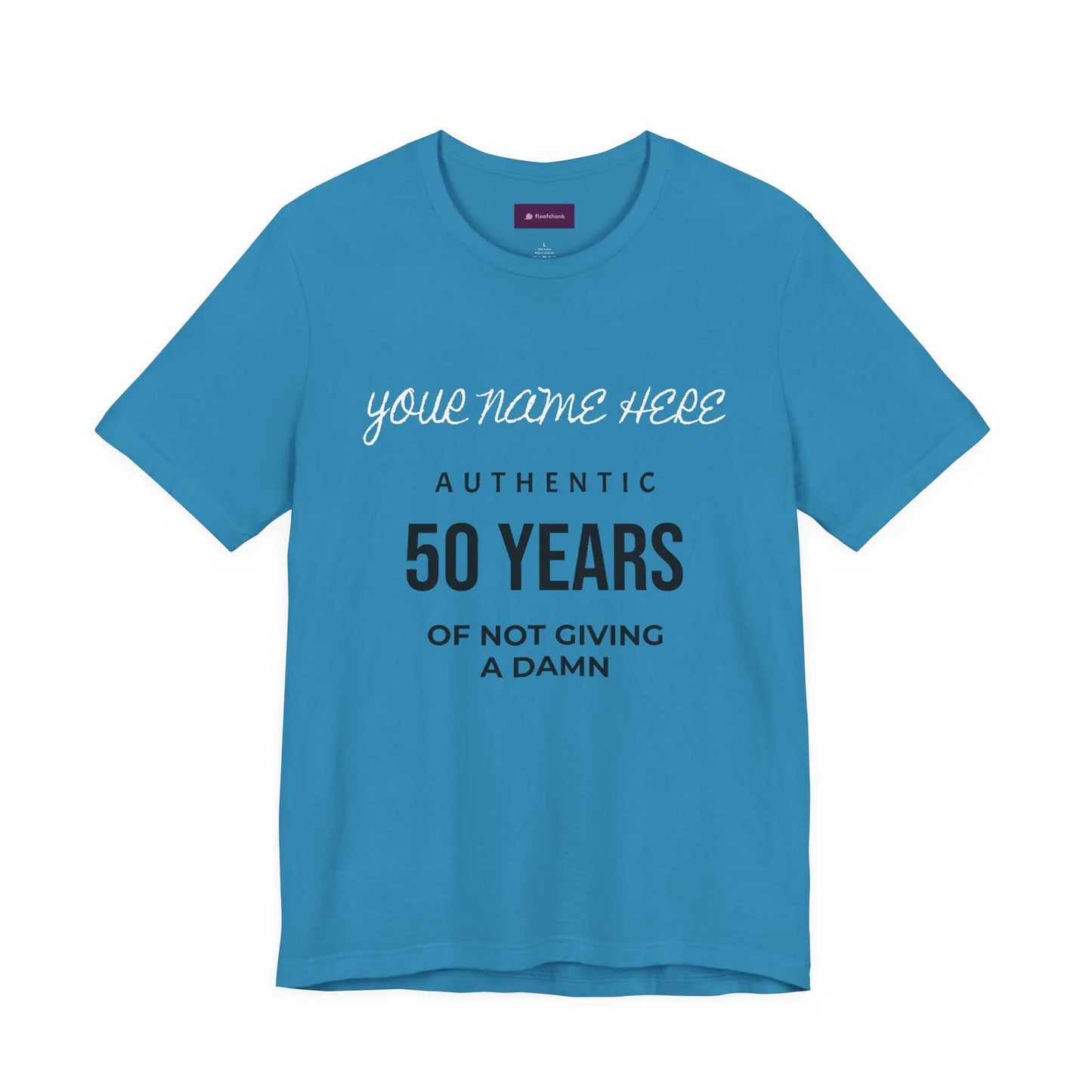 50 Years of Not Giving a Damn T-Shirt — Custom Name 50th Birthday Tee Printify