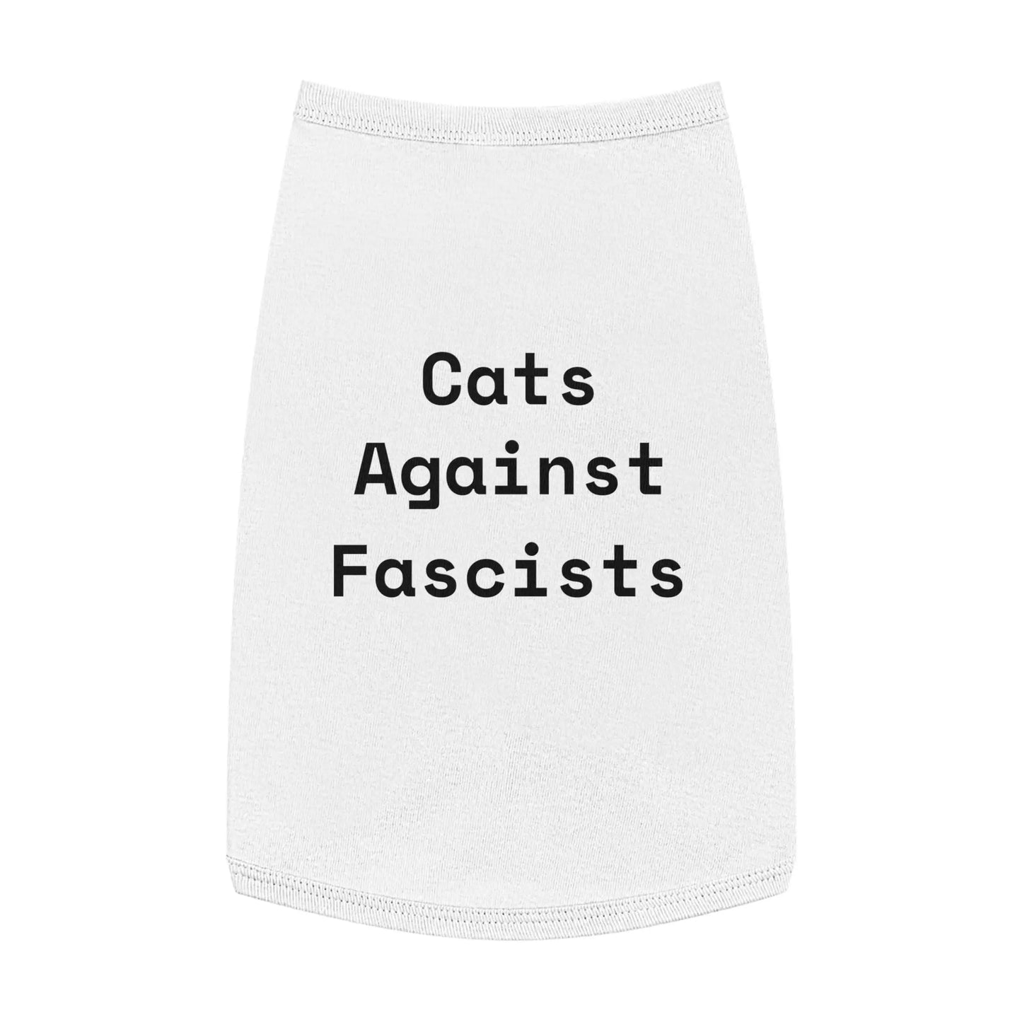 Cats Against Fascists Pet Tank Top for Comfort and Style Printify