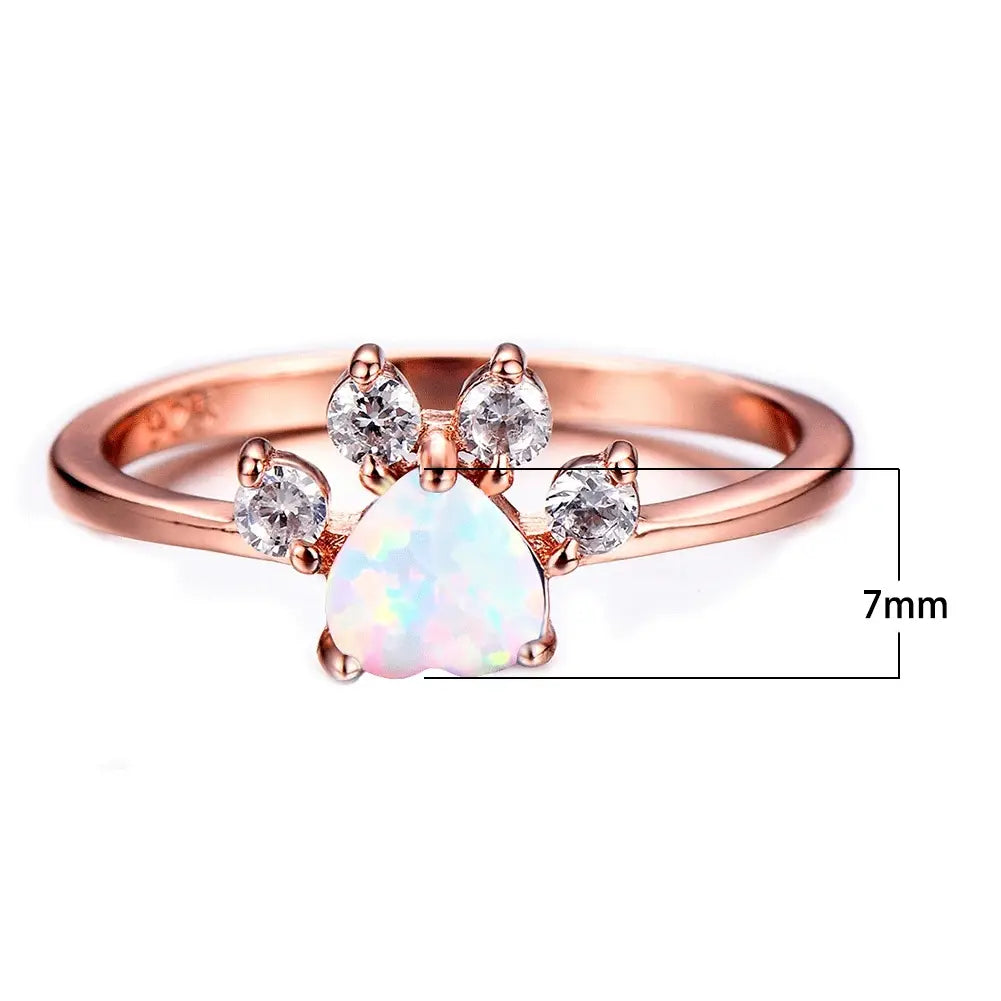 Cute Cat-claw-shaped Rings Fashion Personality Rhinestone Ring Women’s Jewelry