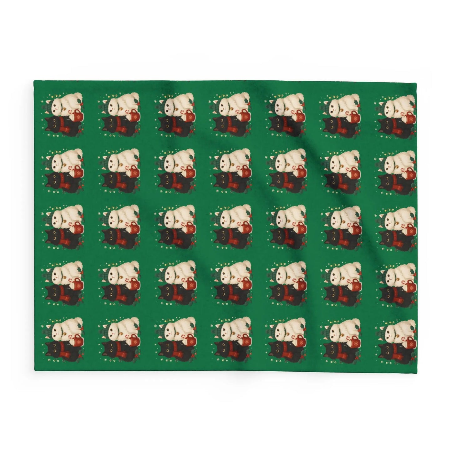 Christmas Polar Bear Fleece Blanket – Cute Holiday Arctic Pattern Printify