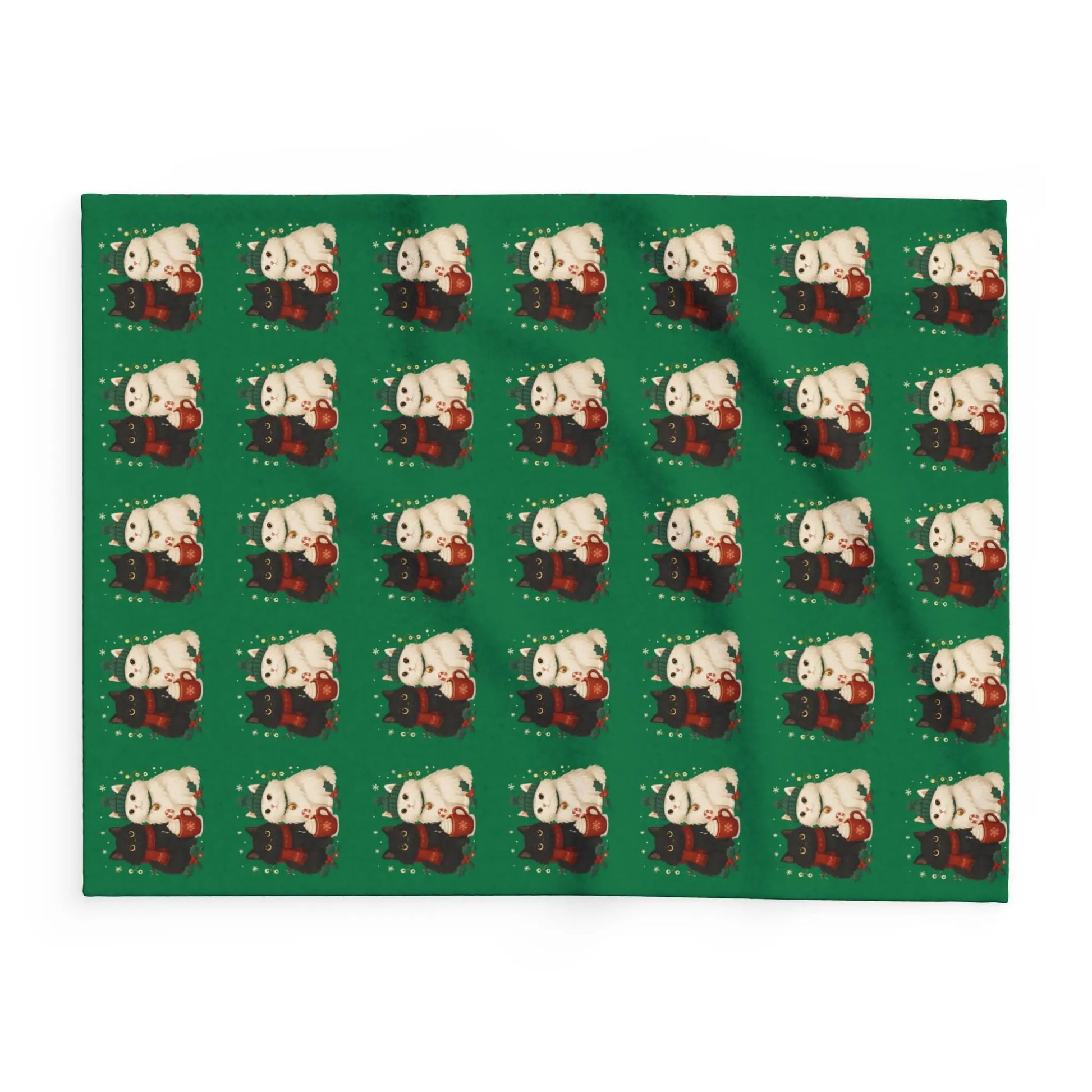 Christmas Polar Bear Fleece Blanket – Cute Holiday Arctic Pattern Printify