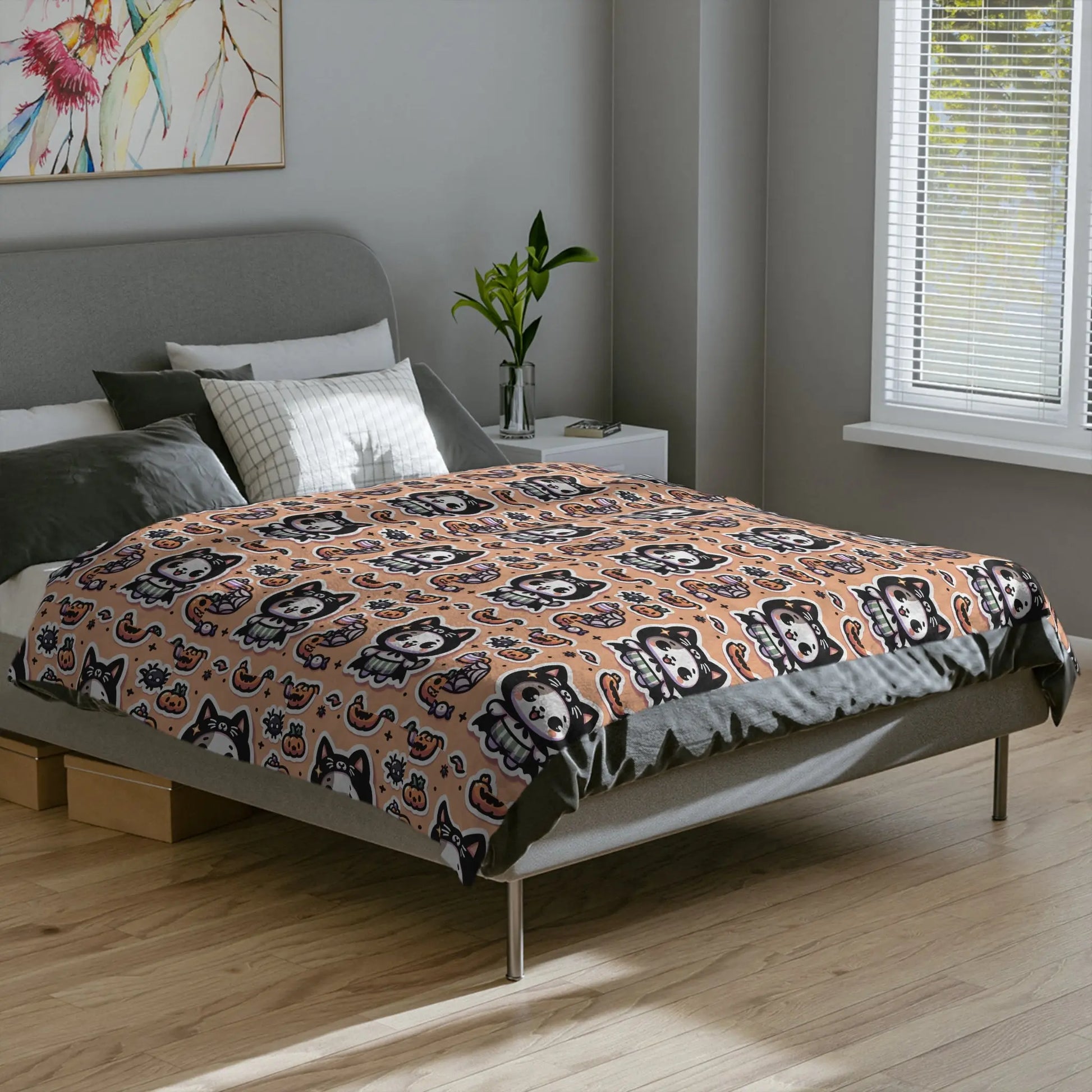 Velveteen Blanket - Cute Animal Themed Cozy Decorative Throw for Kids and Teens - FloofChonk