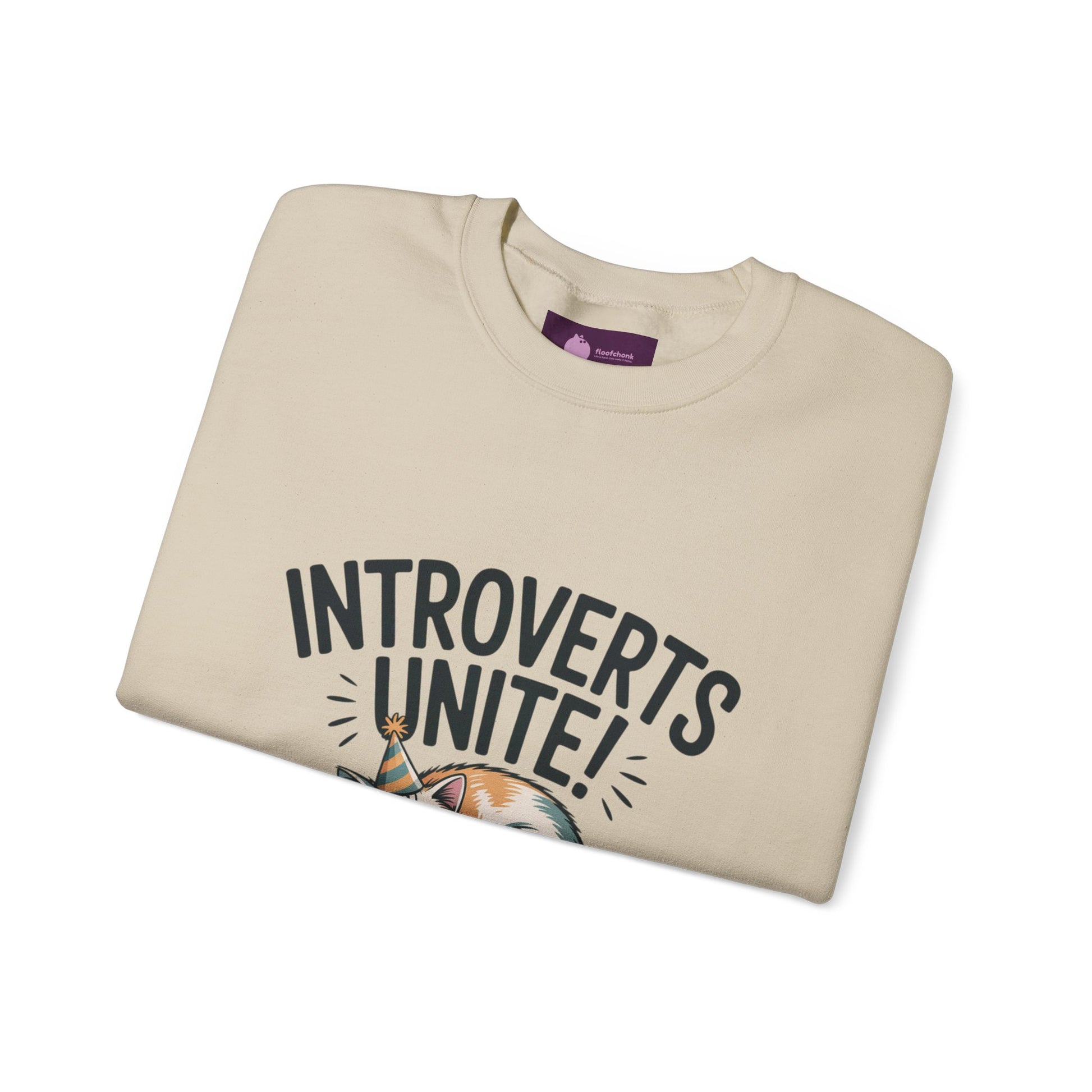 Introverts Unite (In The Corner) Sweatshirt | funny holiday shirt, party small talk jokes Printify