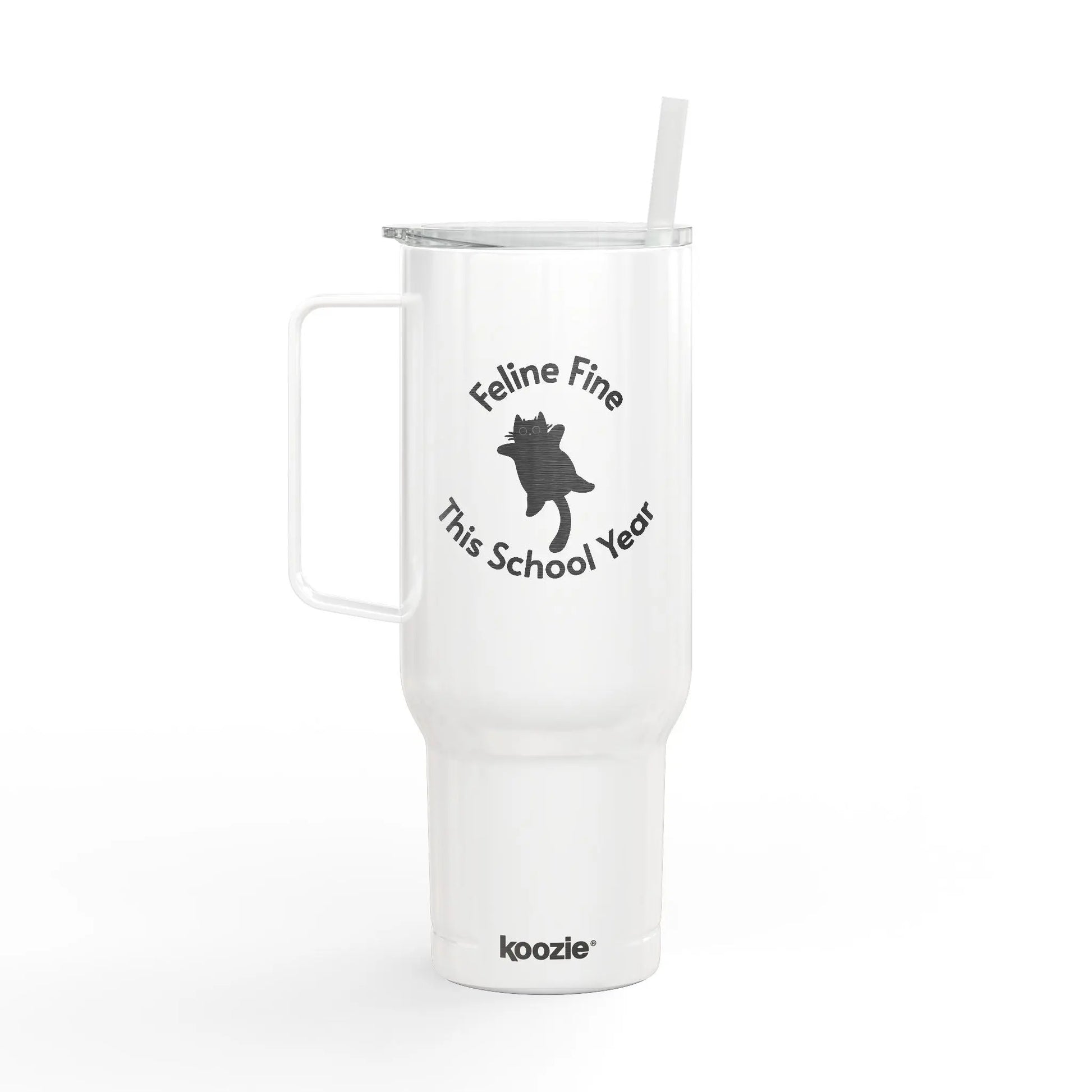 Feline Fine this School Year 40 oz Insulated Tumbler Printify