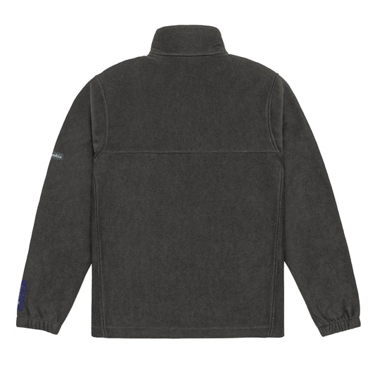 Unisex Columbia Fleece Jacket with Colorful Rainbow Paw Print Embroidery Printify
