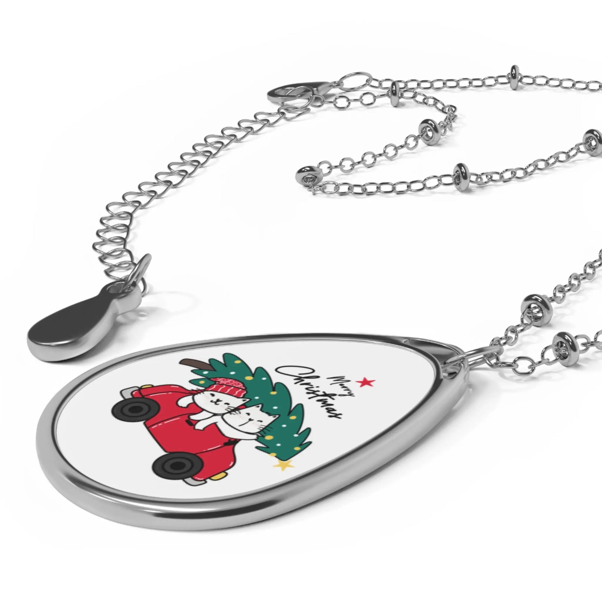 Necklace Christmas Cats Printify