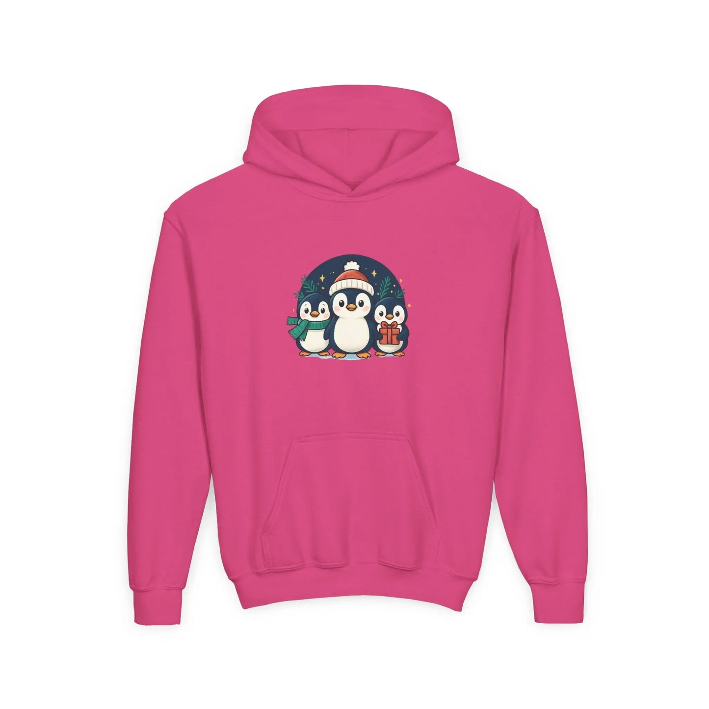 Kids Penguin Family Hoodie — Cute Holiday Winter Graphic Sweatshirt Printify