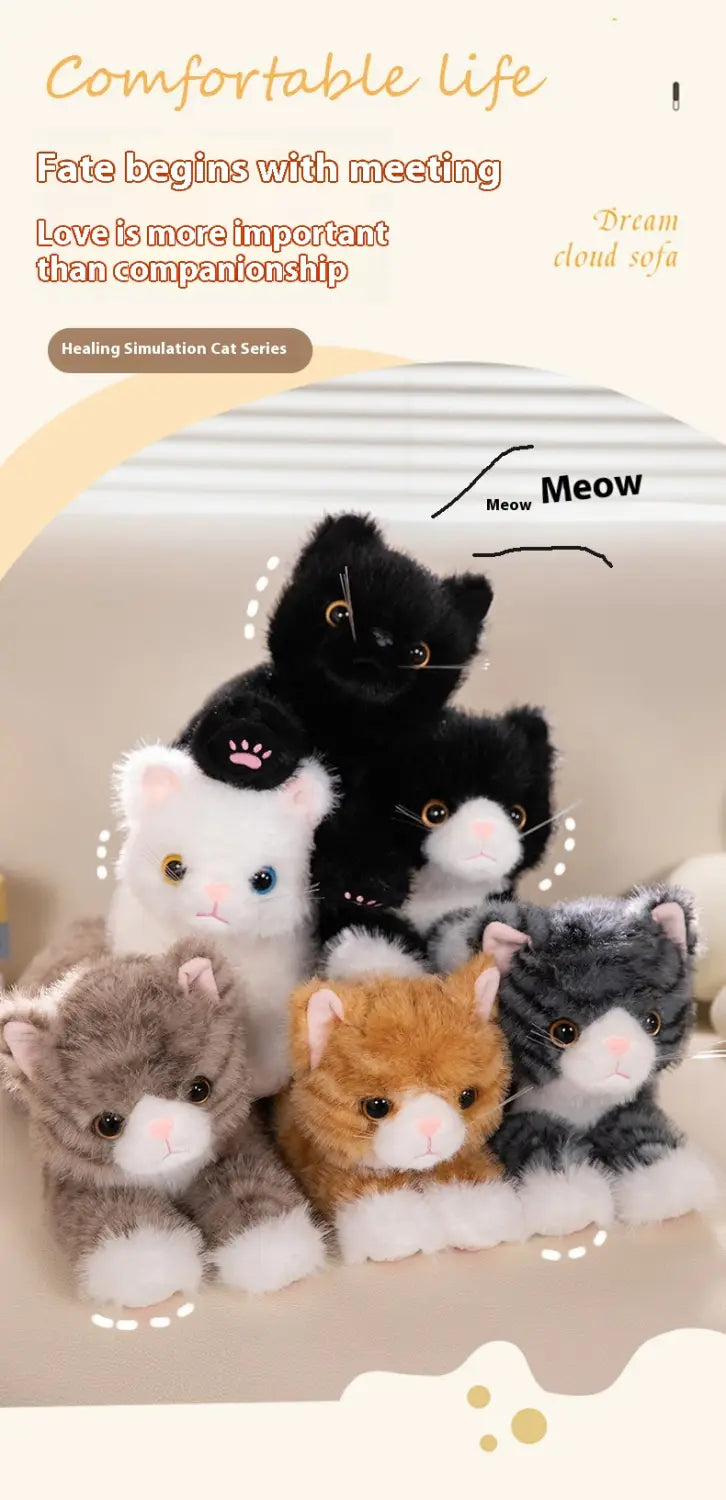 Simulation Cat Lying Style Doll Cute Plush Toy Ragdoll Home Ornaments