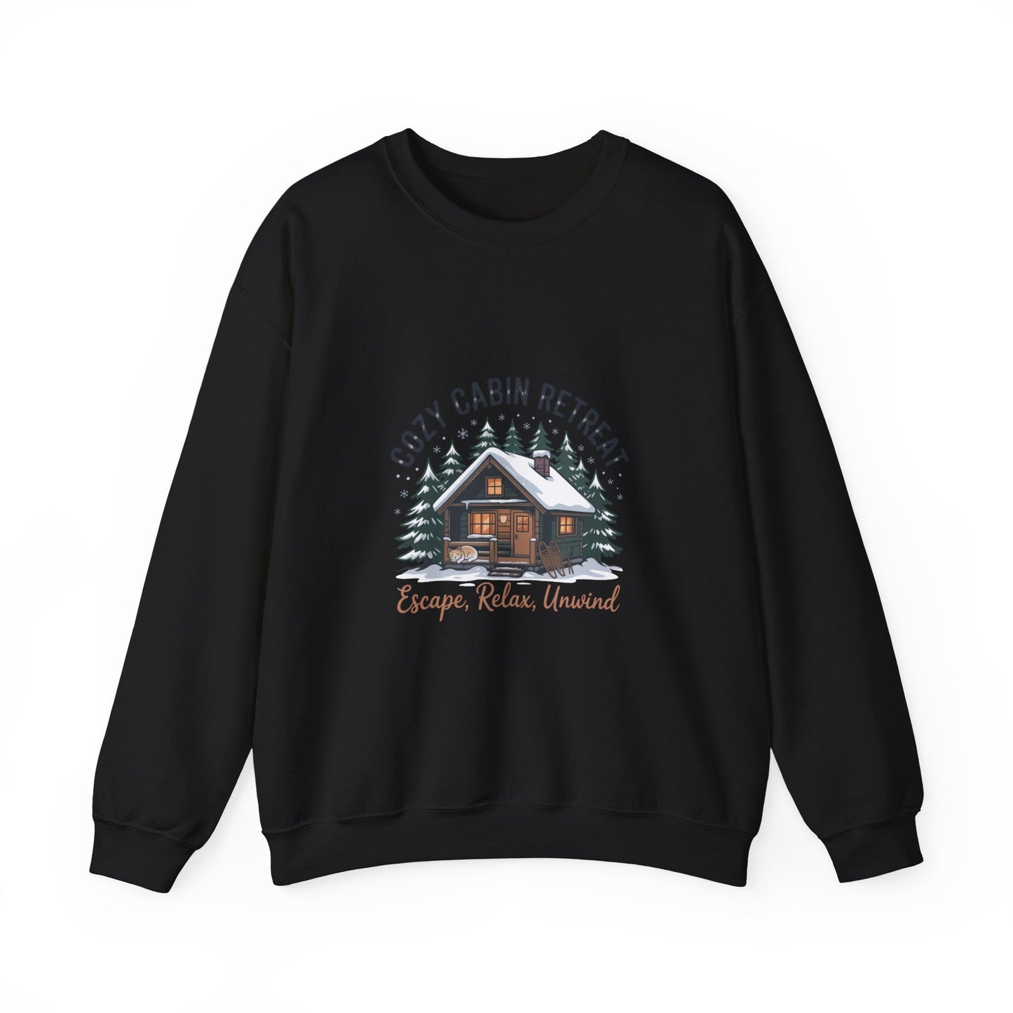 Cozy Cabin Retreat Sweatshirt | cabin vibes shirt, pine tree sweatshirt Printify