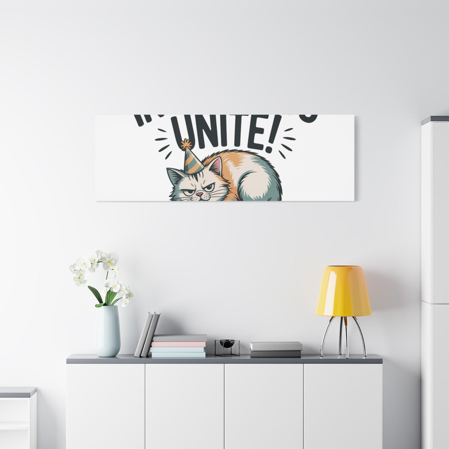 Introverts Unite (In the Corner) Matte Canvas | Funny Holiday Decor, Party Survival Humor Printify