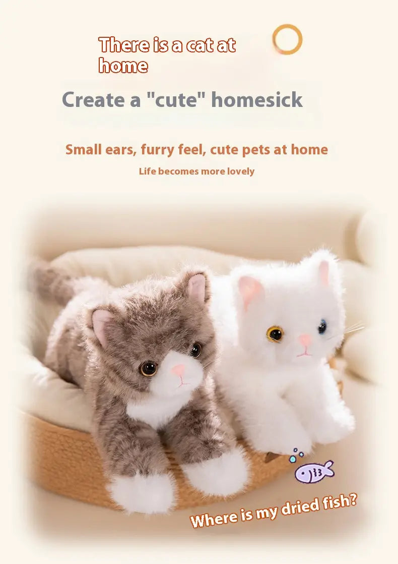Simulation Cat Lying Style Doll Cute Plush Toy Ragdoll Home Ornaments
