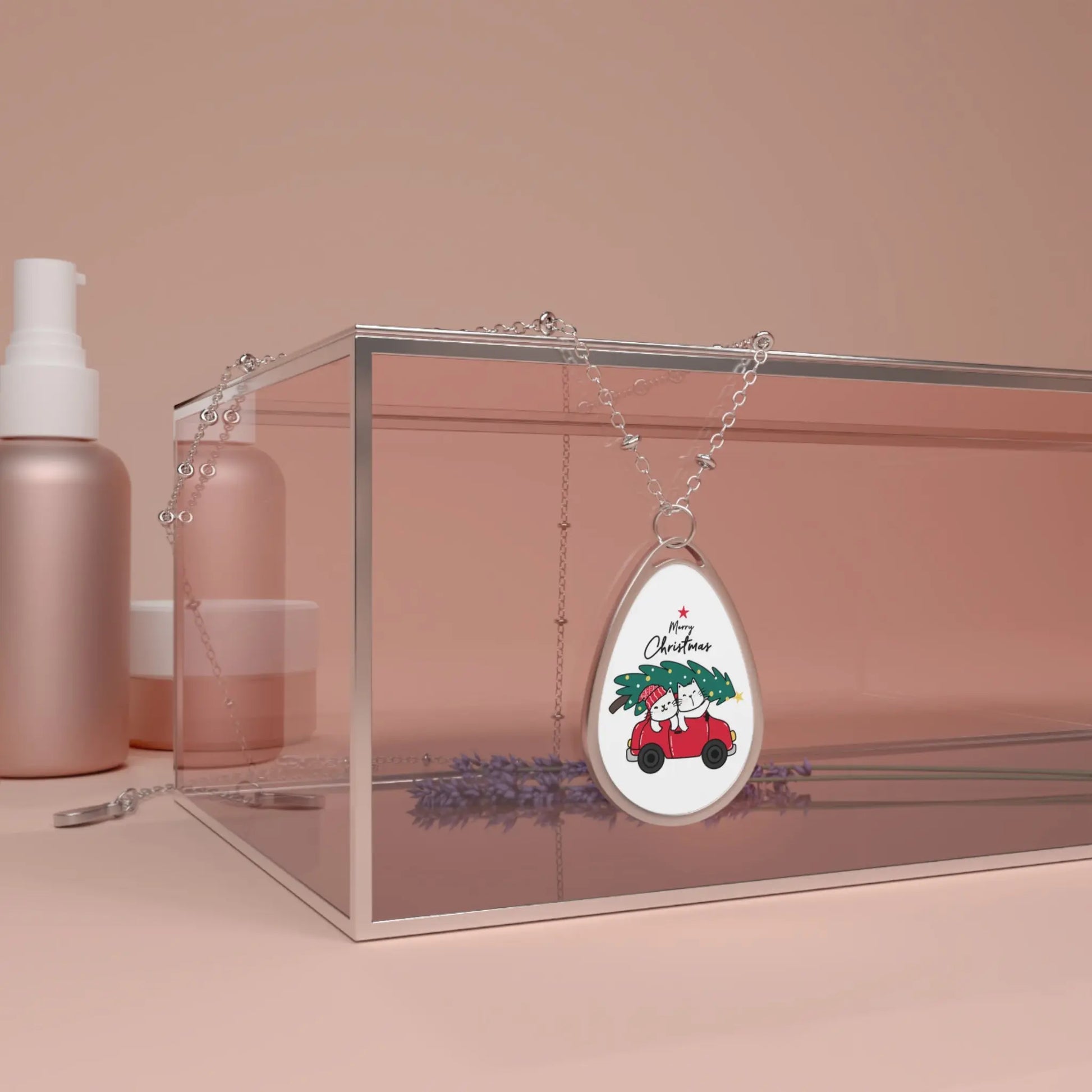 Necklace Christmas Cats Printify