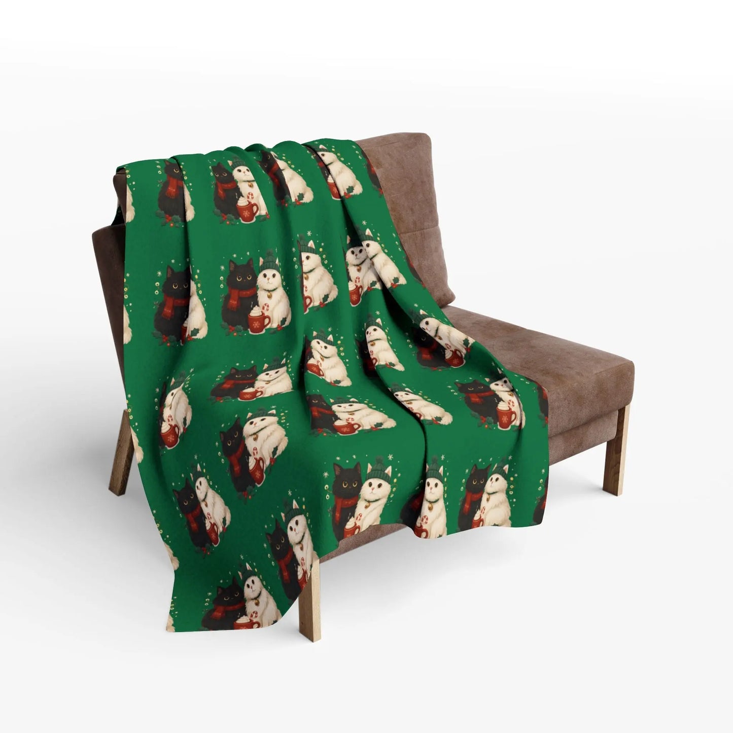 Christmas Polar Bear Fleece Blanket – Cute Holiday Arctic Pattern Printify