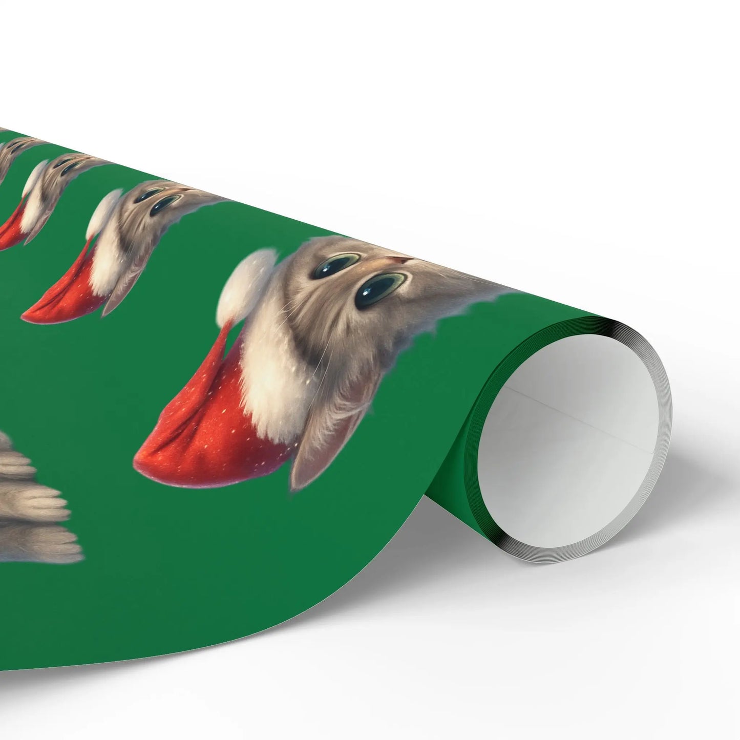 Wrapping Papers - Festive Holiday with Cute Santa Pets Printify