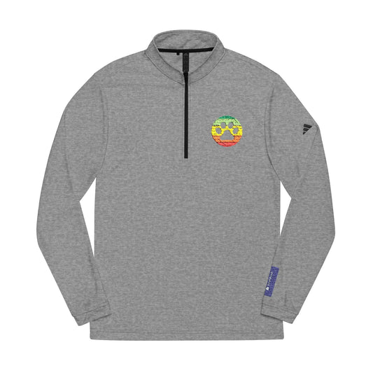 Embroidered Quarter-Zip Pullover - Stylish Athletic Wear for Fitness Enthusiasts Printify