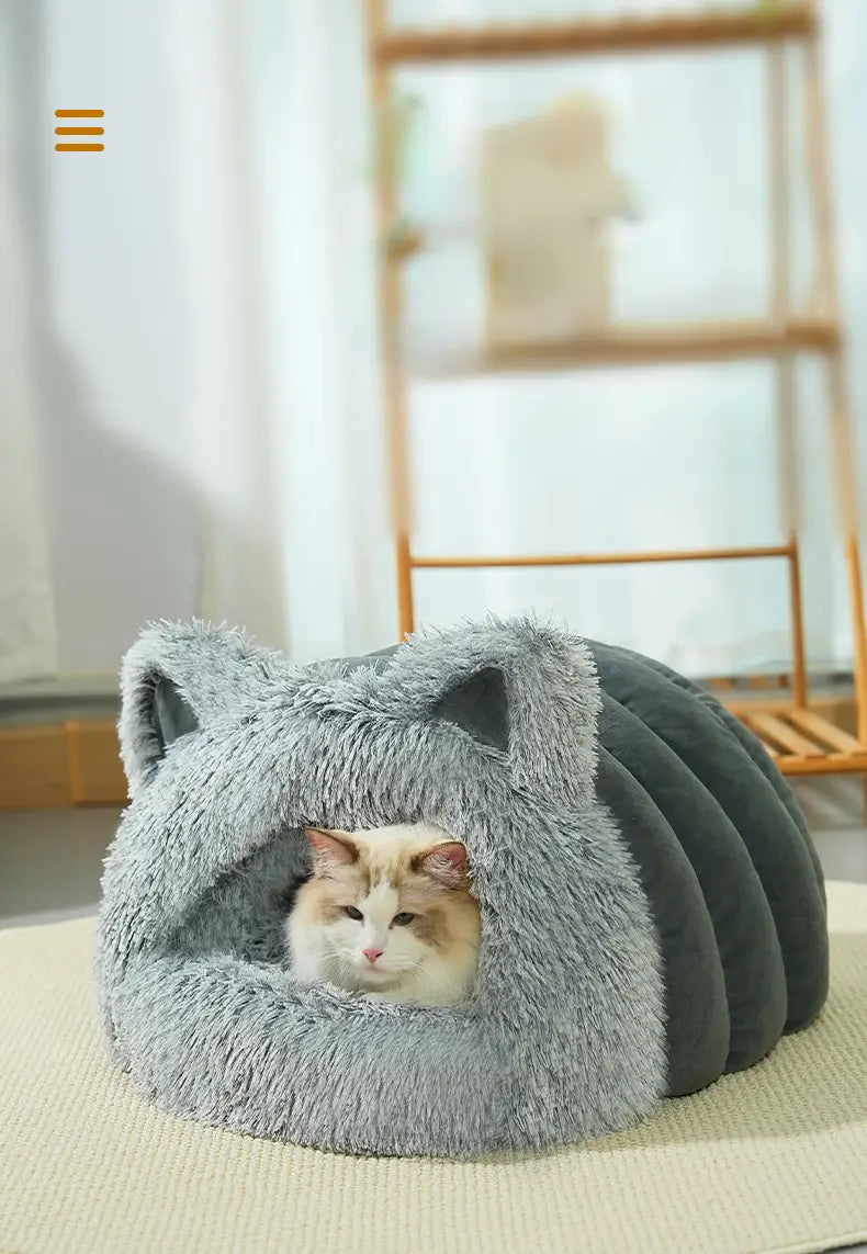 Cute Cat-Shaped Bed for Pets