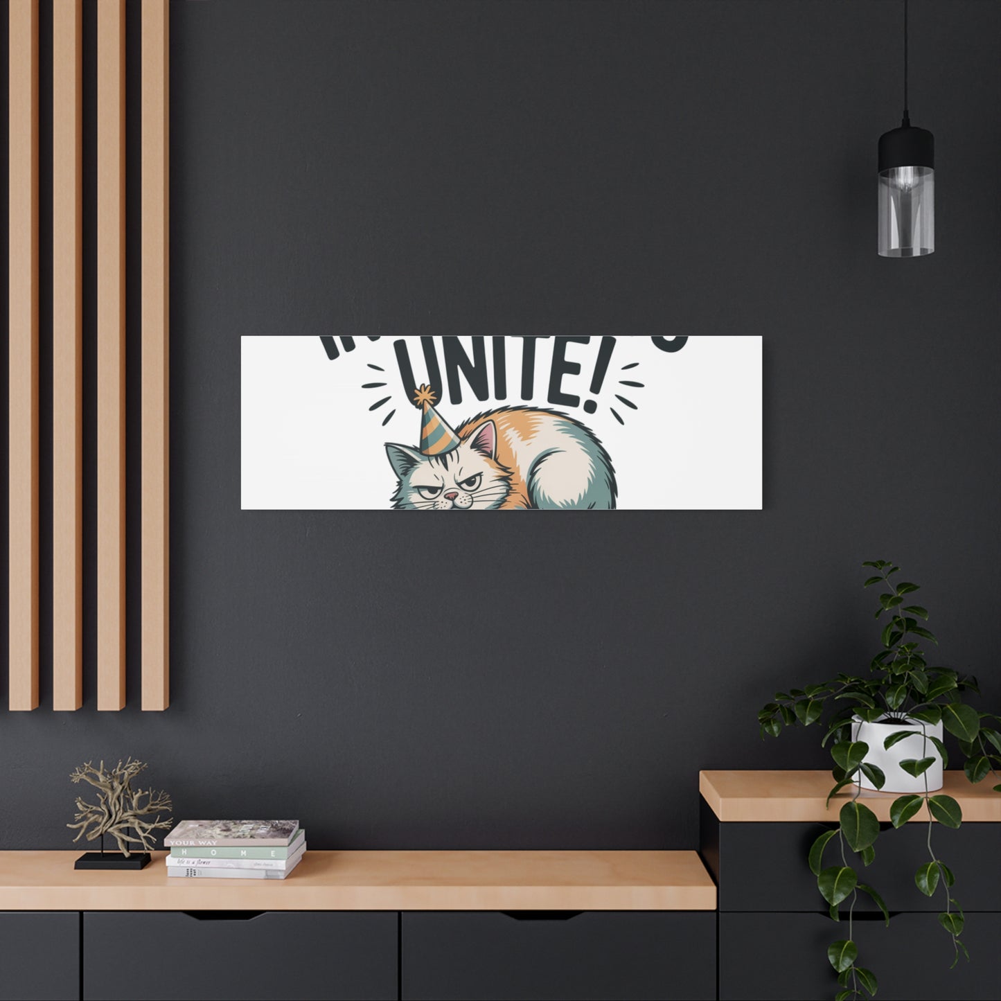 Introverts Unite (In the Corner) Matte Canvas | Funny Holiday Decor, Party Survival Humor Printify