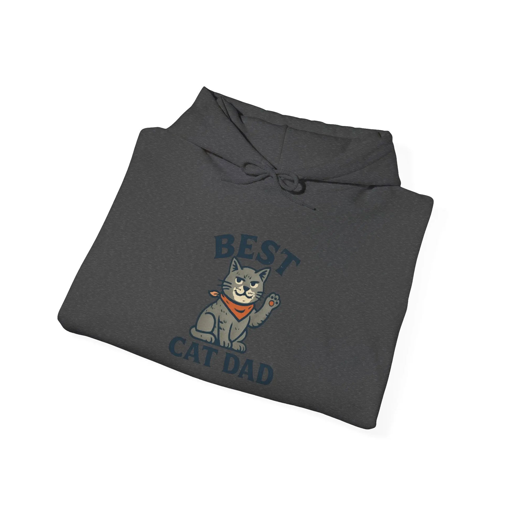 Best Cat Dad Hooded Sweatshirt, Cat Lover Gift, Funny Sweatshirt, Pet Dad Apparel, Cozy Cat Dad Hoodie Printify