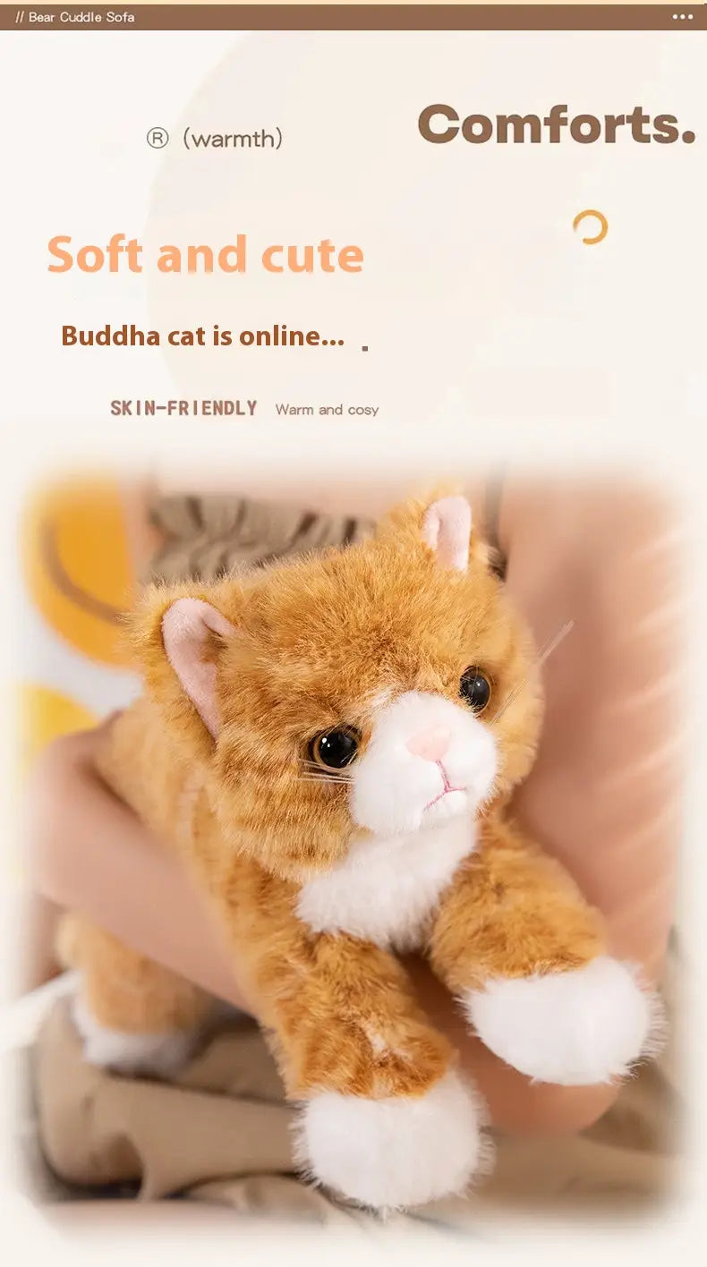 Simulation Cat Lying Style Doll Cute Plush Toy Ragdoll Home Ornaments