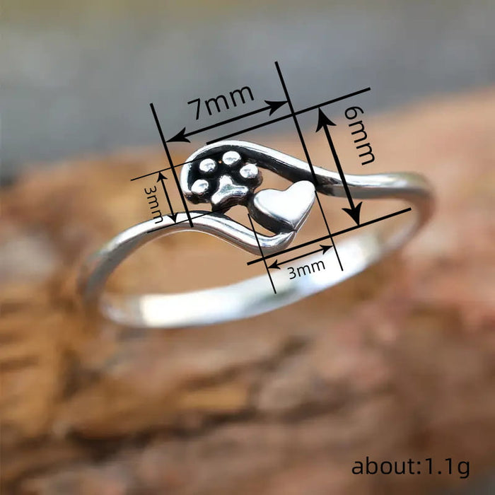 Cat’s Paw Love Ring Female Cute Fashion