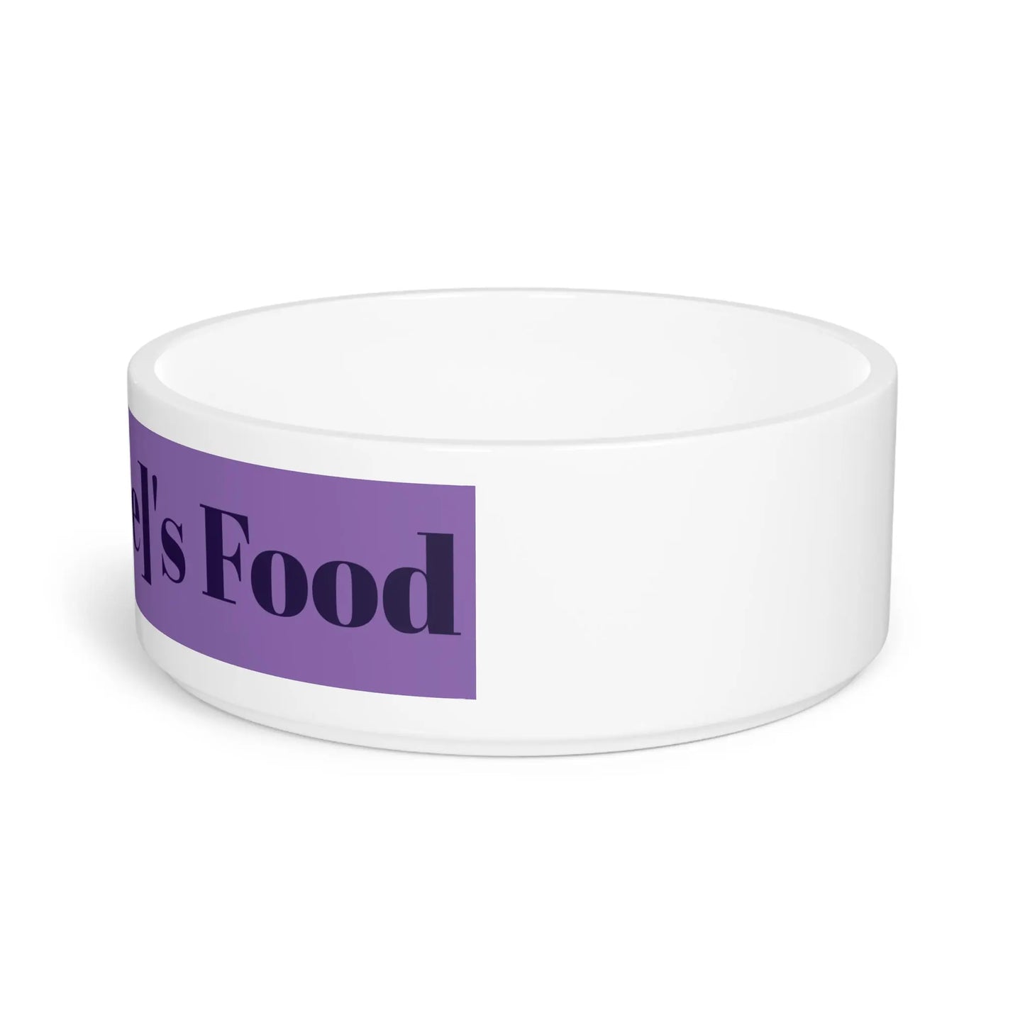 Personalized Pet Name Food Bowl | Custom Pet Bowl, Purple Name Band Printify