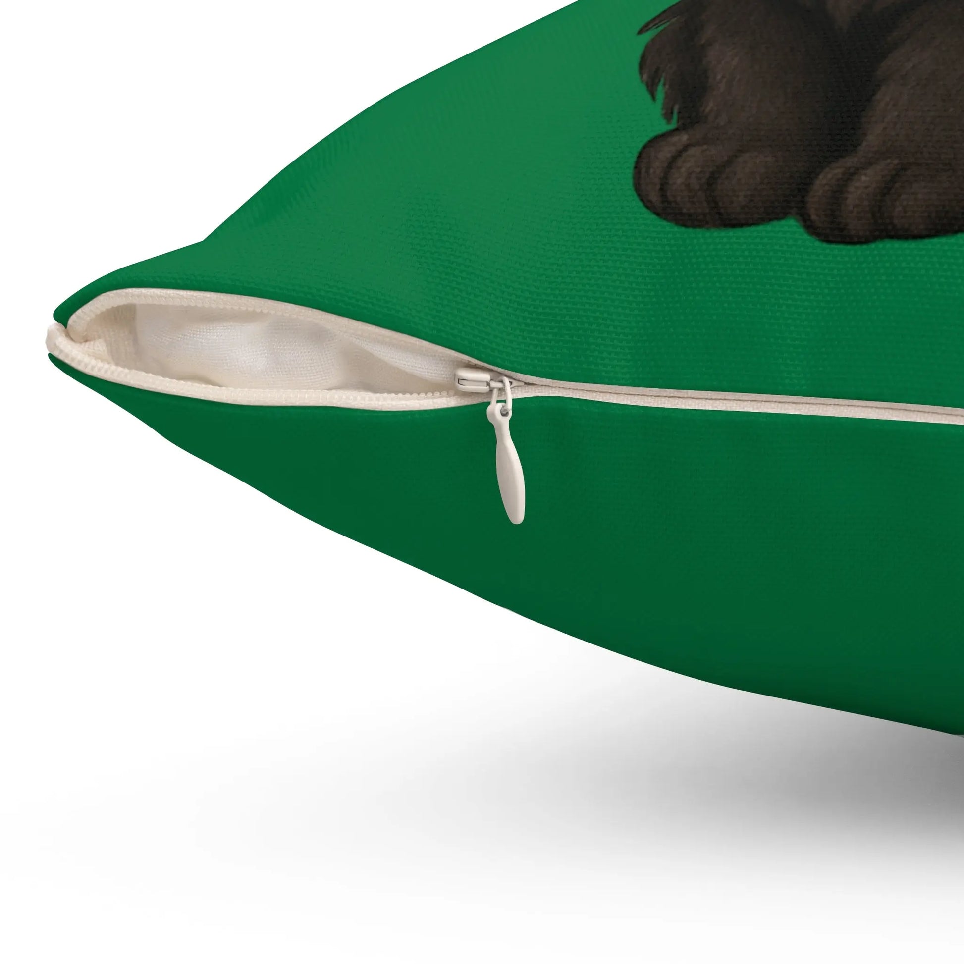 Christmas Cat Throw Pillow — Black Kitten in Santa Hat Holiday Cushion Printify