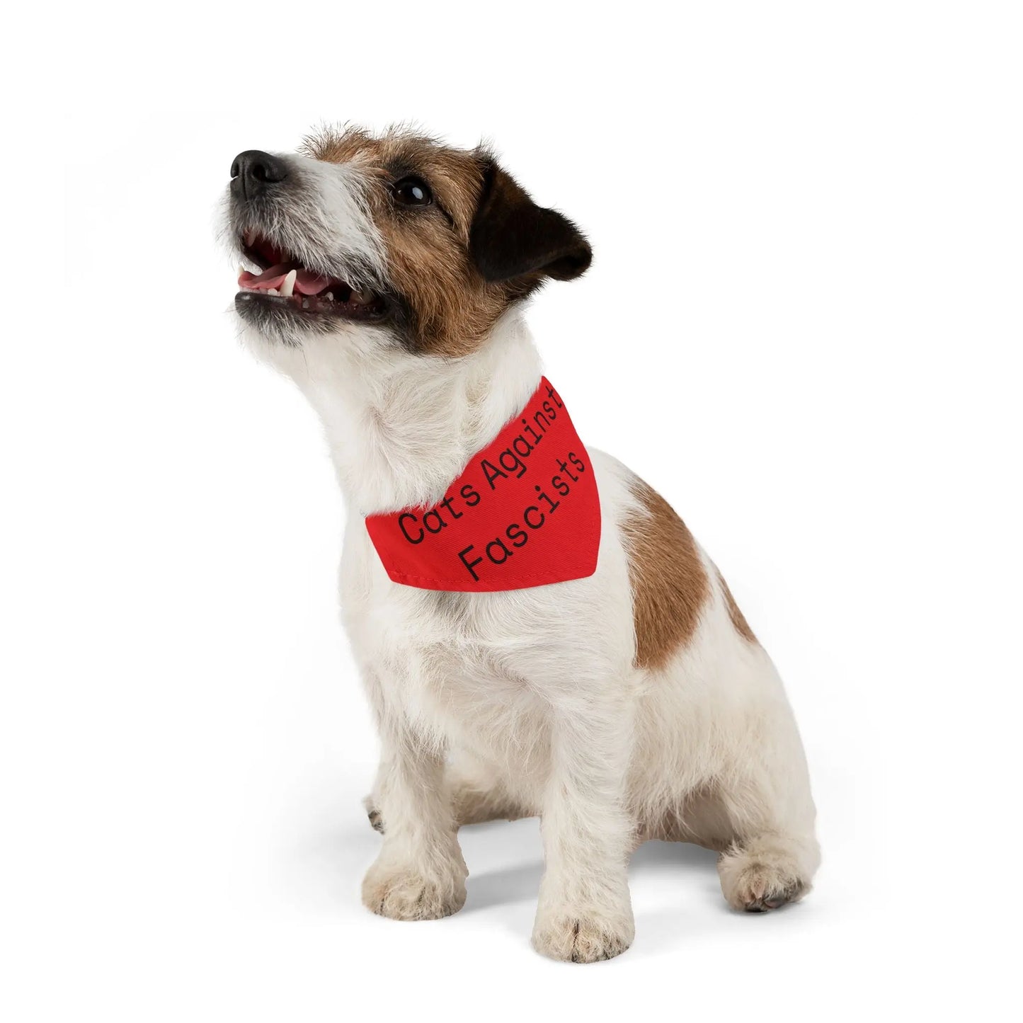 "Cats Against Fascists" Pet Bandana Collar for Dogs & Cats | Rebellious Style Accessory Printify