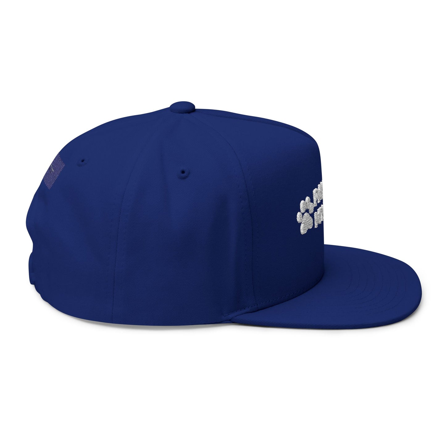 Paws Off My Rights Flat Bill Cap — Embroidered Cat Paw Freedom Hat