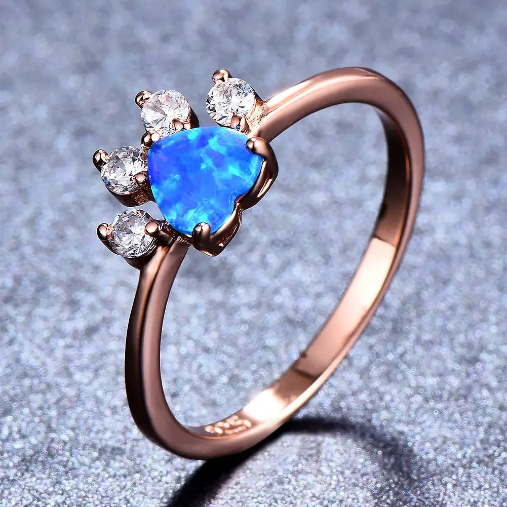 Cute Cat-claw-shaped Rings Fashion Personality Rhinestone Ring Women’s Jewelry