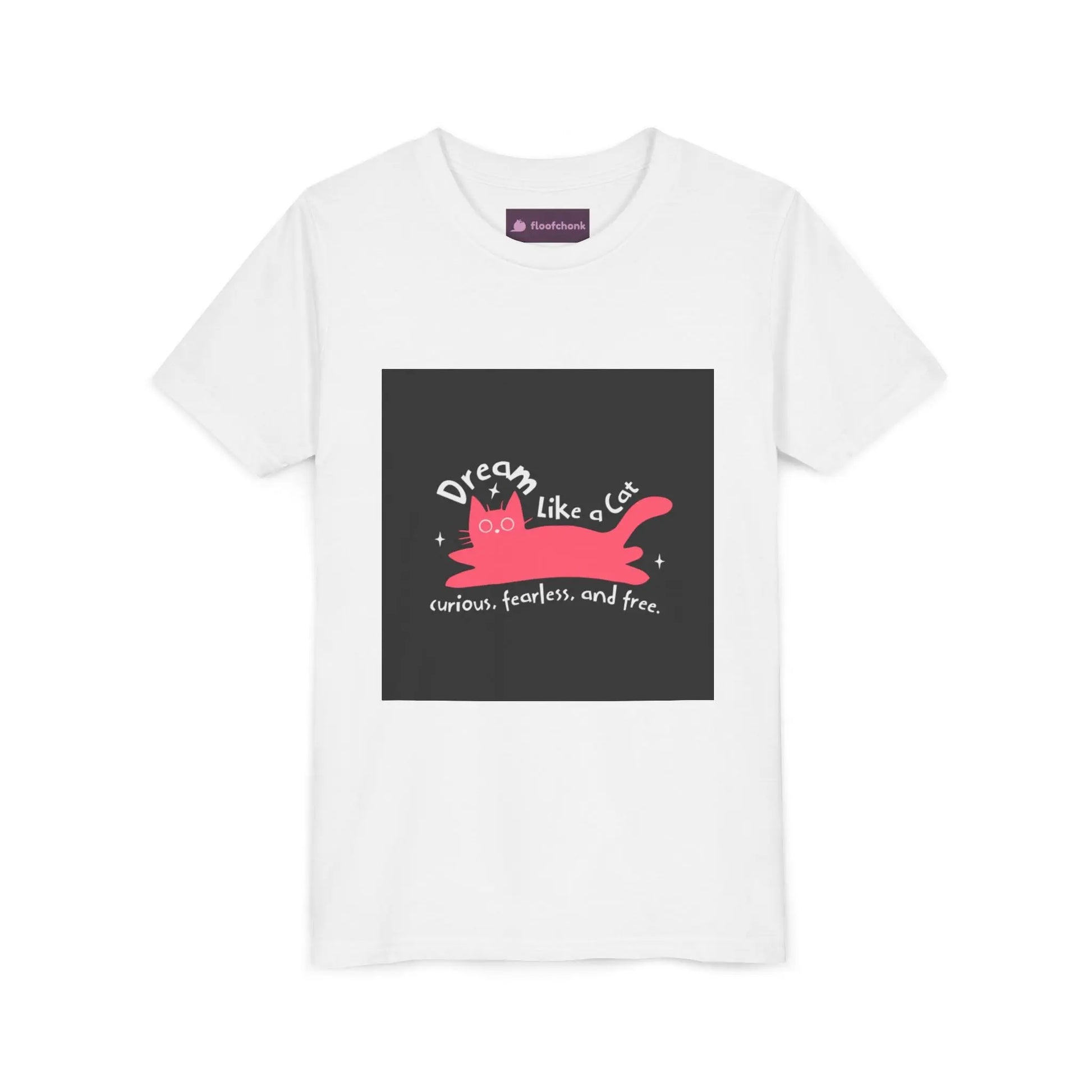 Dream Like a Cat Youth Tee - Fun Cat Design, Perfect Gift for Kids, Birthday Present, Cat Lovers, Inspirational Apparel Printify