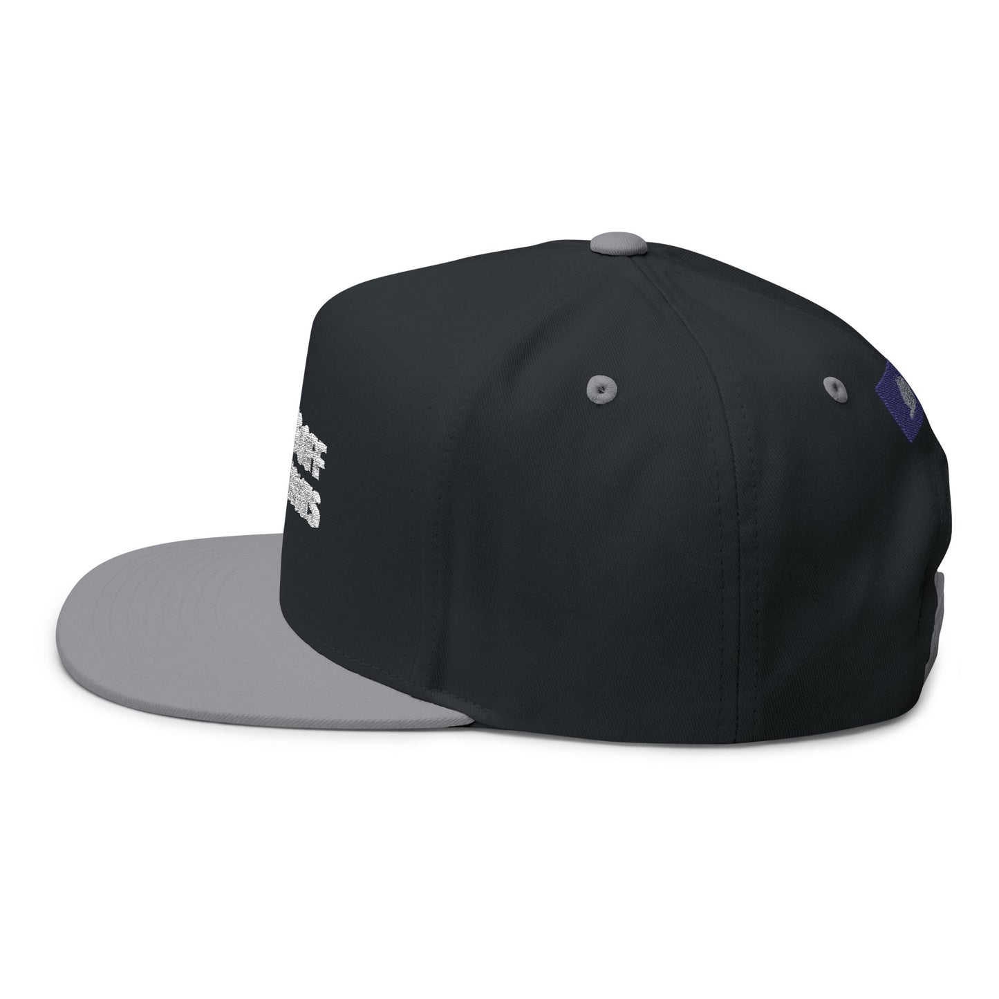 Paws Off My Rights Flat Bill Cap — Embroidered Cat Paw Freedom Hat