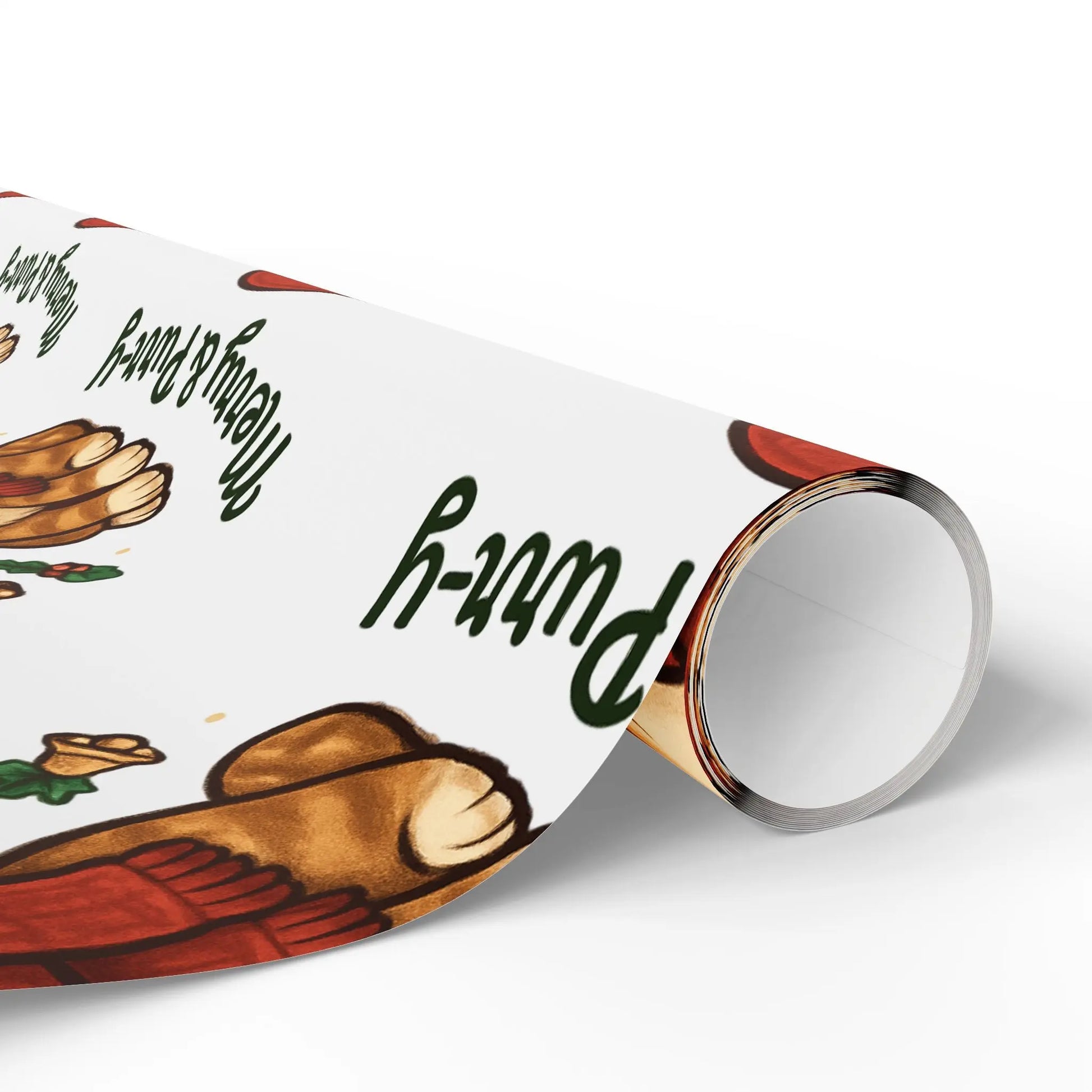 Wrapping Paper Roll - Festive Animal Printify