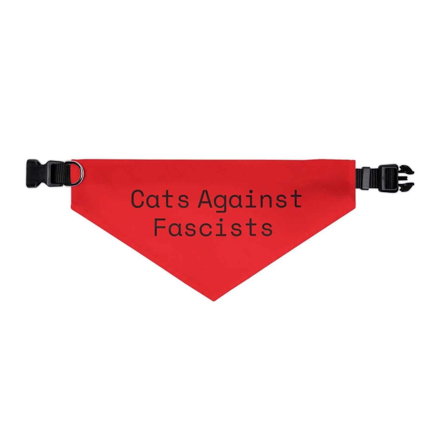 "Cats Against Fascists" Pet Bandana Collar for Dogs & Cats | Rebellious Style Accessory Printify