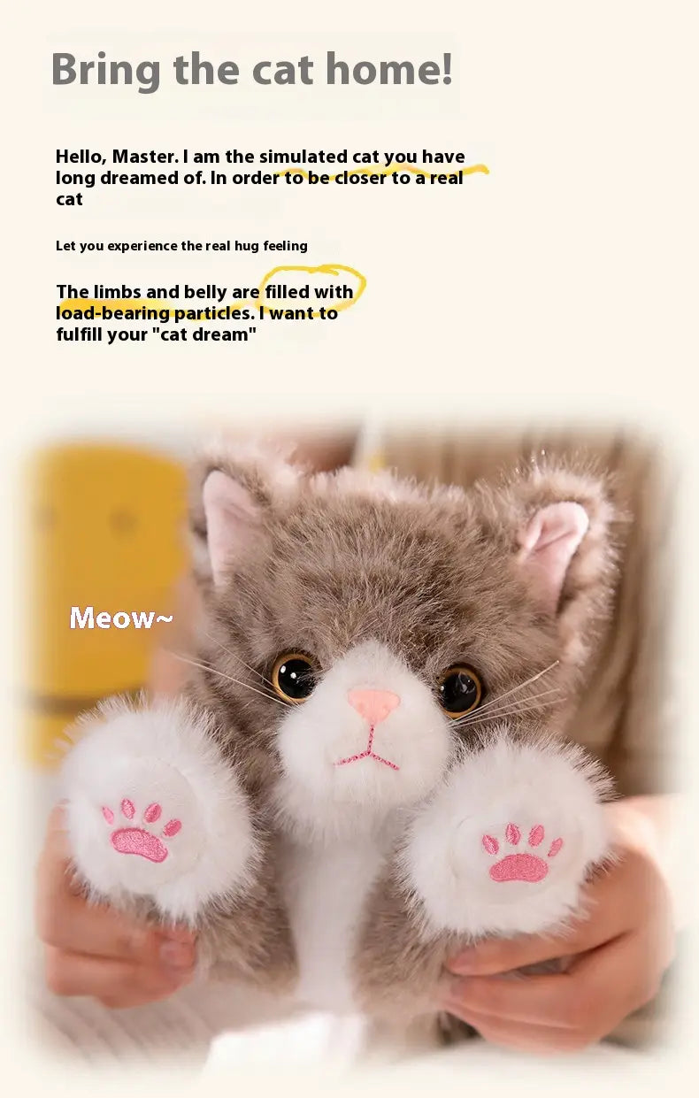 Simulation Cat Lying Style Doll Cute Plush Toy Ragdoll Home Ornaments