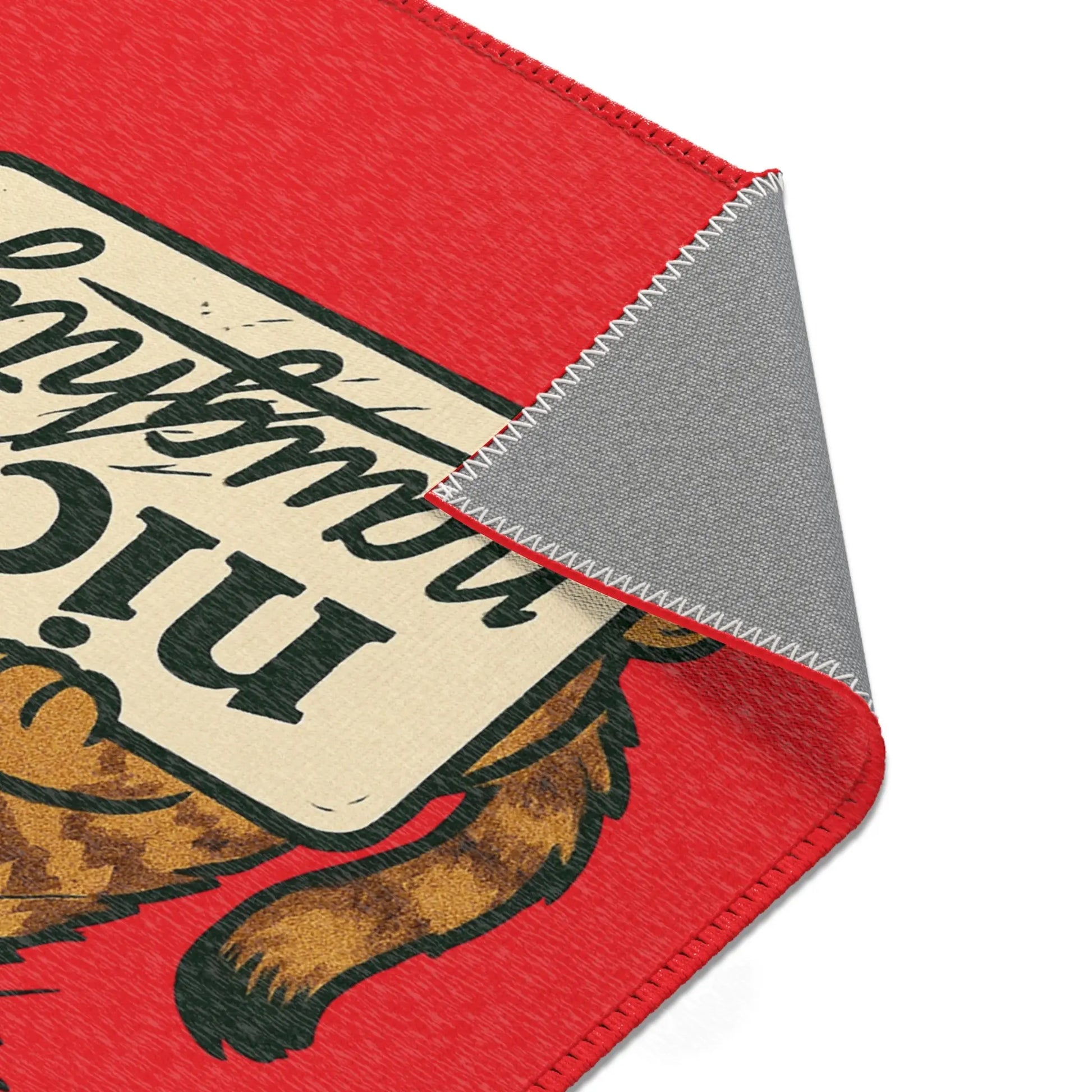 Christmas Cat Area Rug — ‘Nice, Naughty’ Funny Holiday Doormat Printify