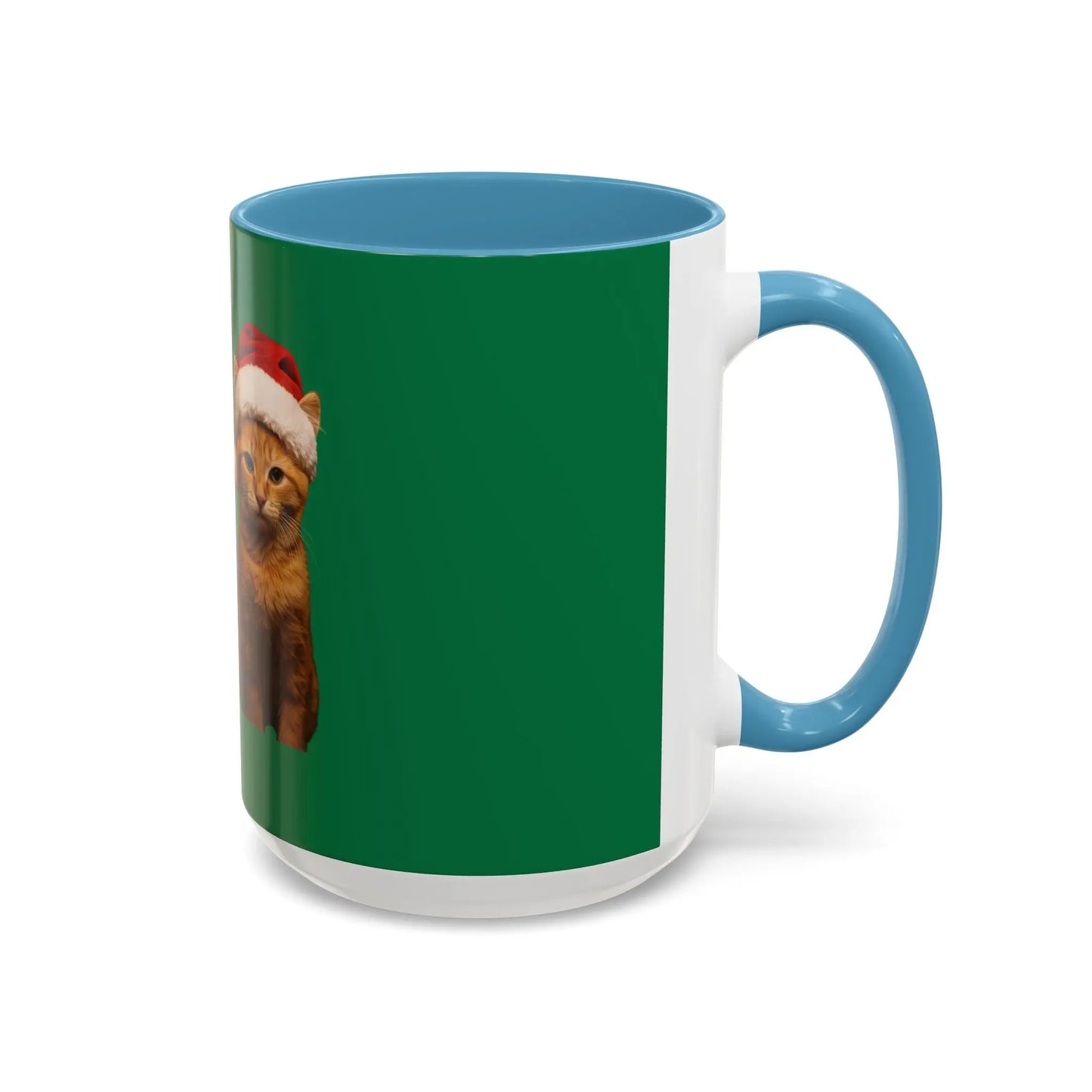 Christmas Cat Accent Mug - Personalized 'On the Naughty List' Mug Printify