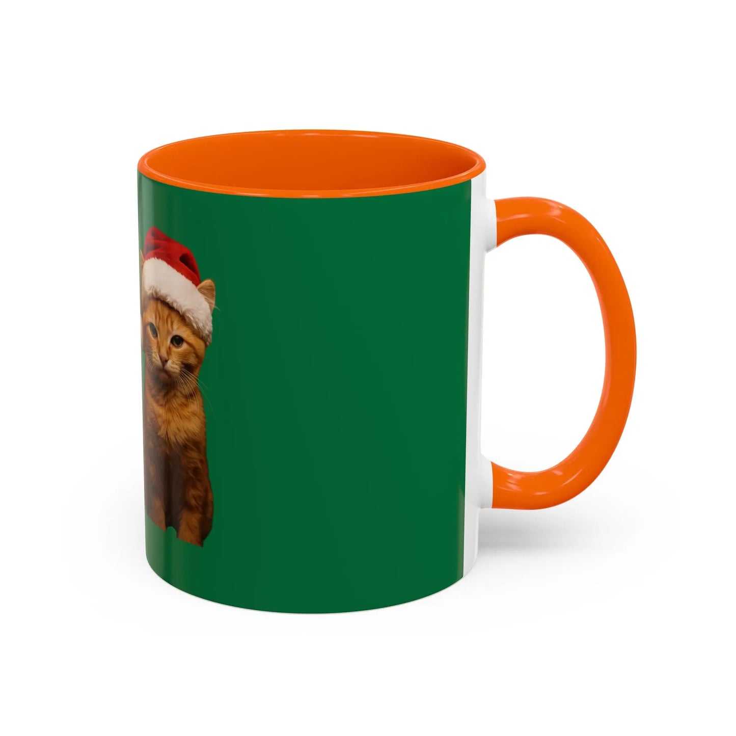 Christmas Cat Accent Mug - Personalized 'On the Naughty List' Mug Printify