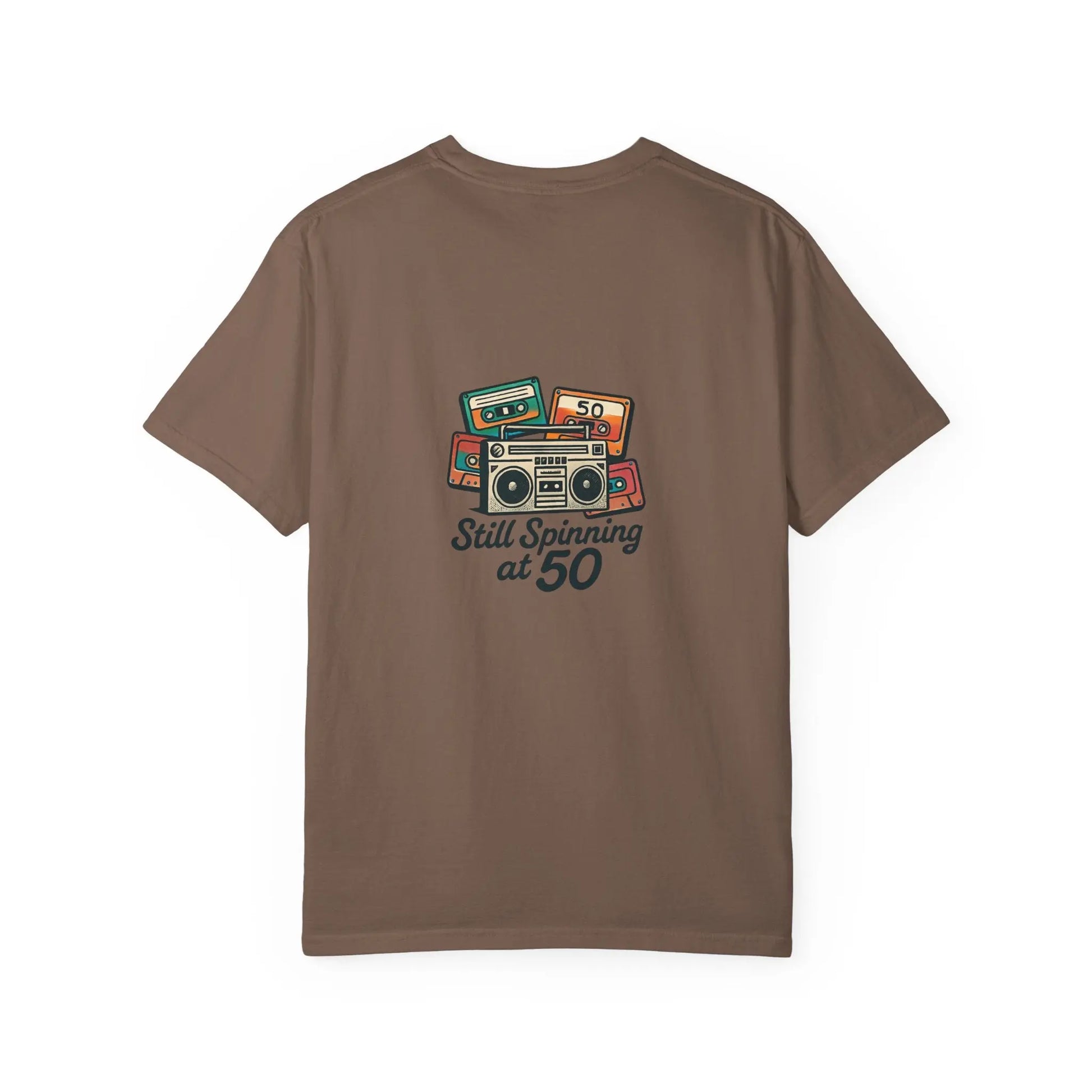 Crew T-Shirt - 'Still Spinning at 50' Retro Boombox Tee Printify