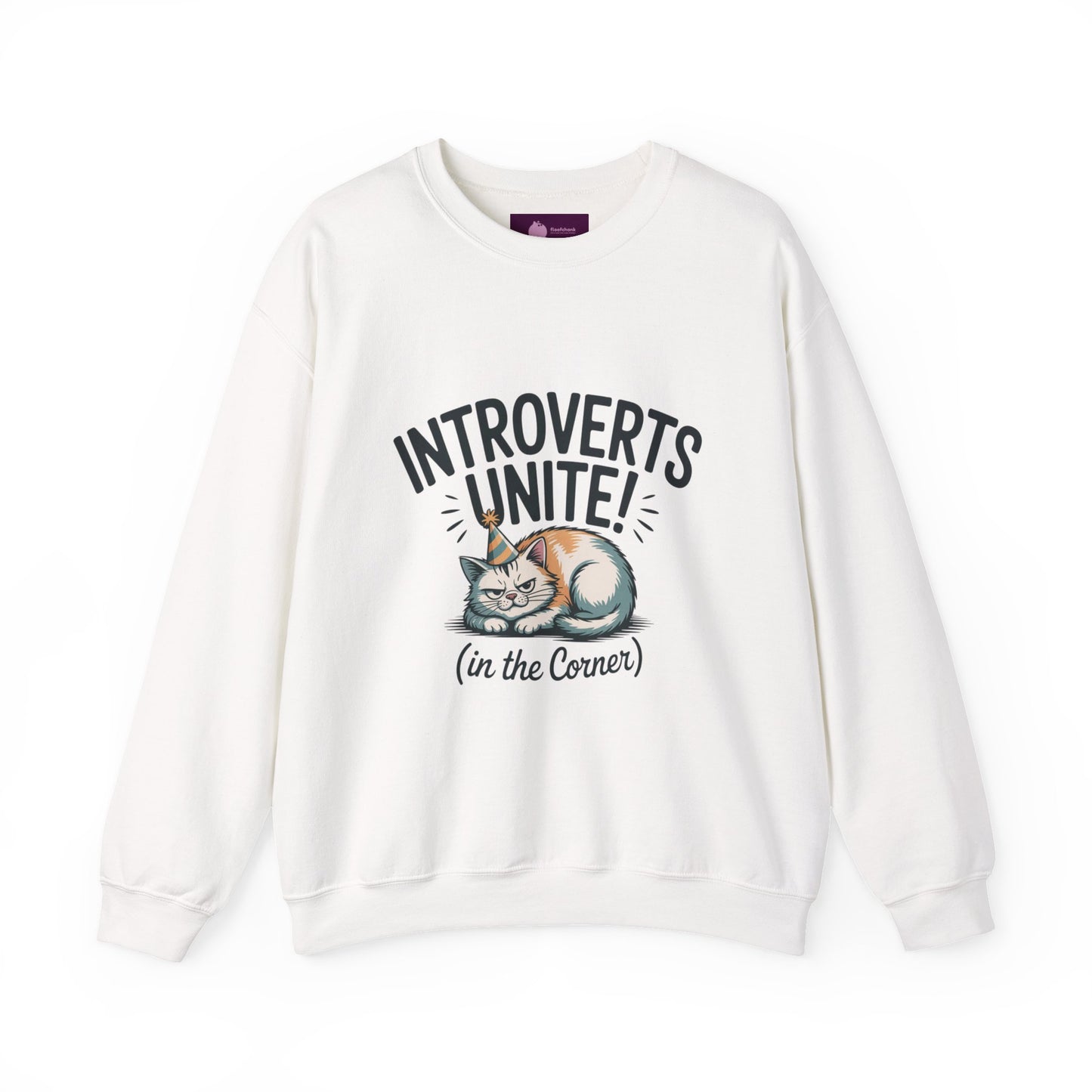 Introverts Unite (In The Corner) Sweatshirt | funny holiday shirt, party small talk jokes Printify