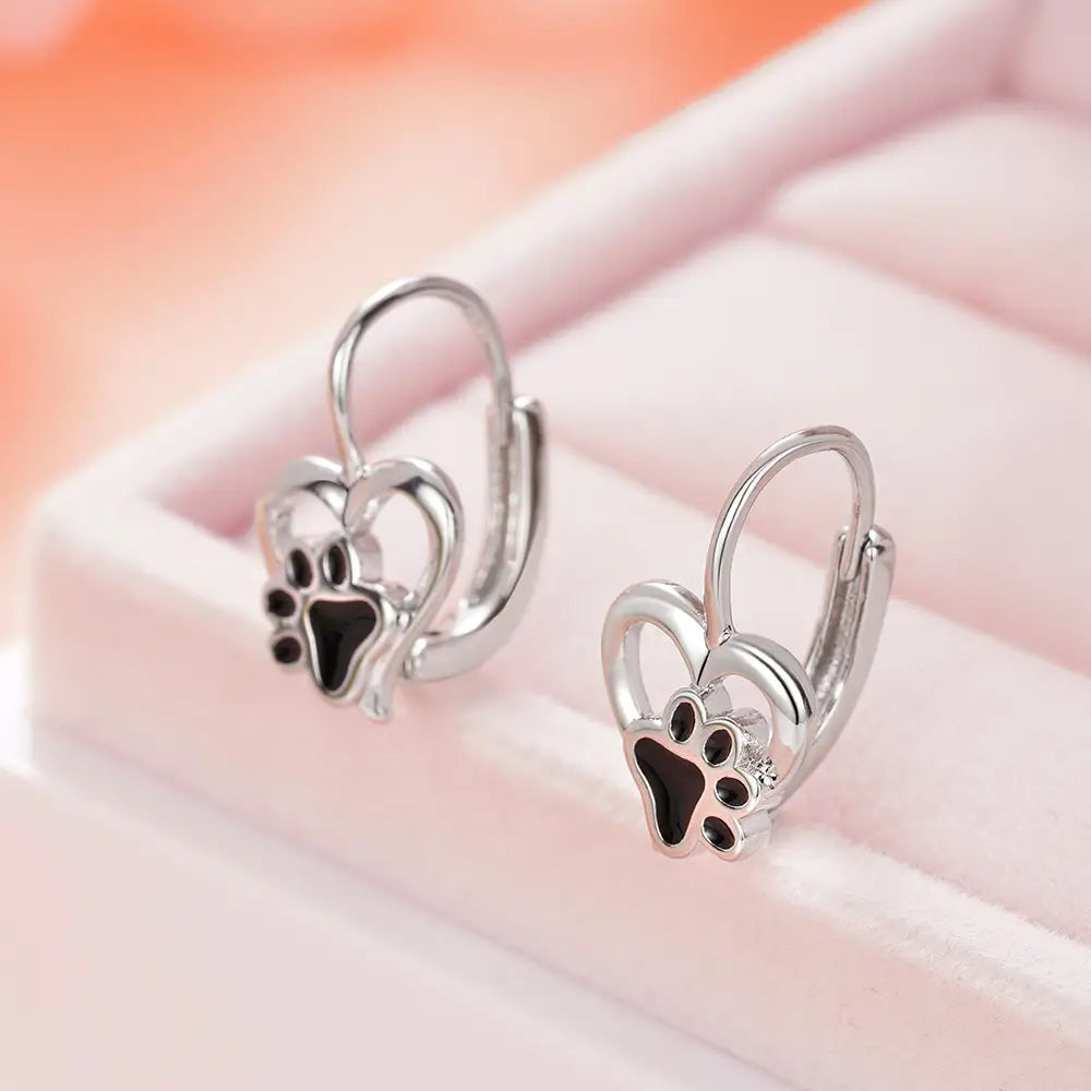 Love Cat’s Paw Earrings Female Dripping Cute